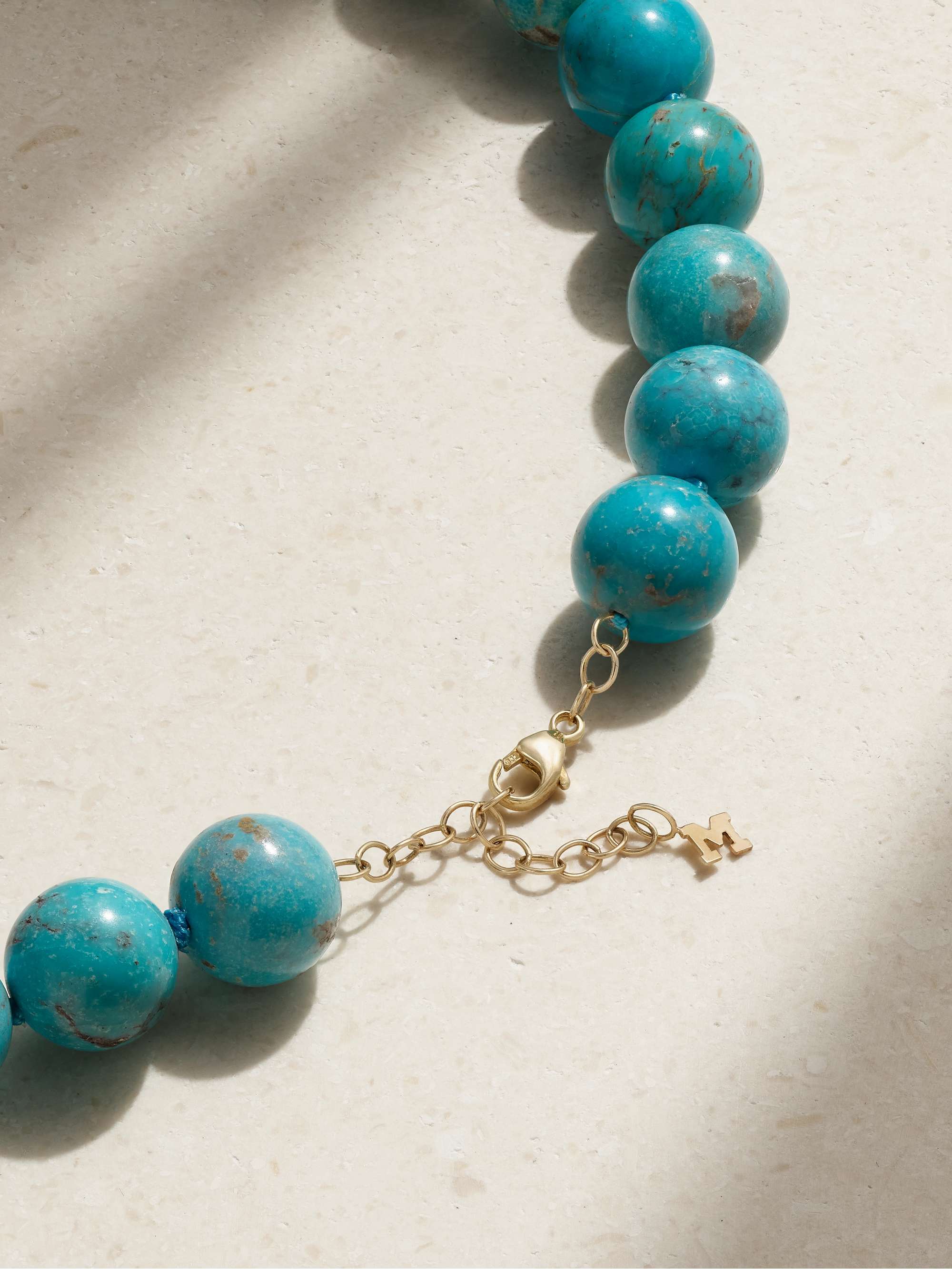 MATEO 14-karat gold turquoise necklace