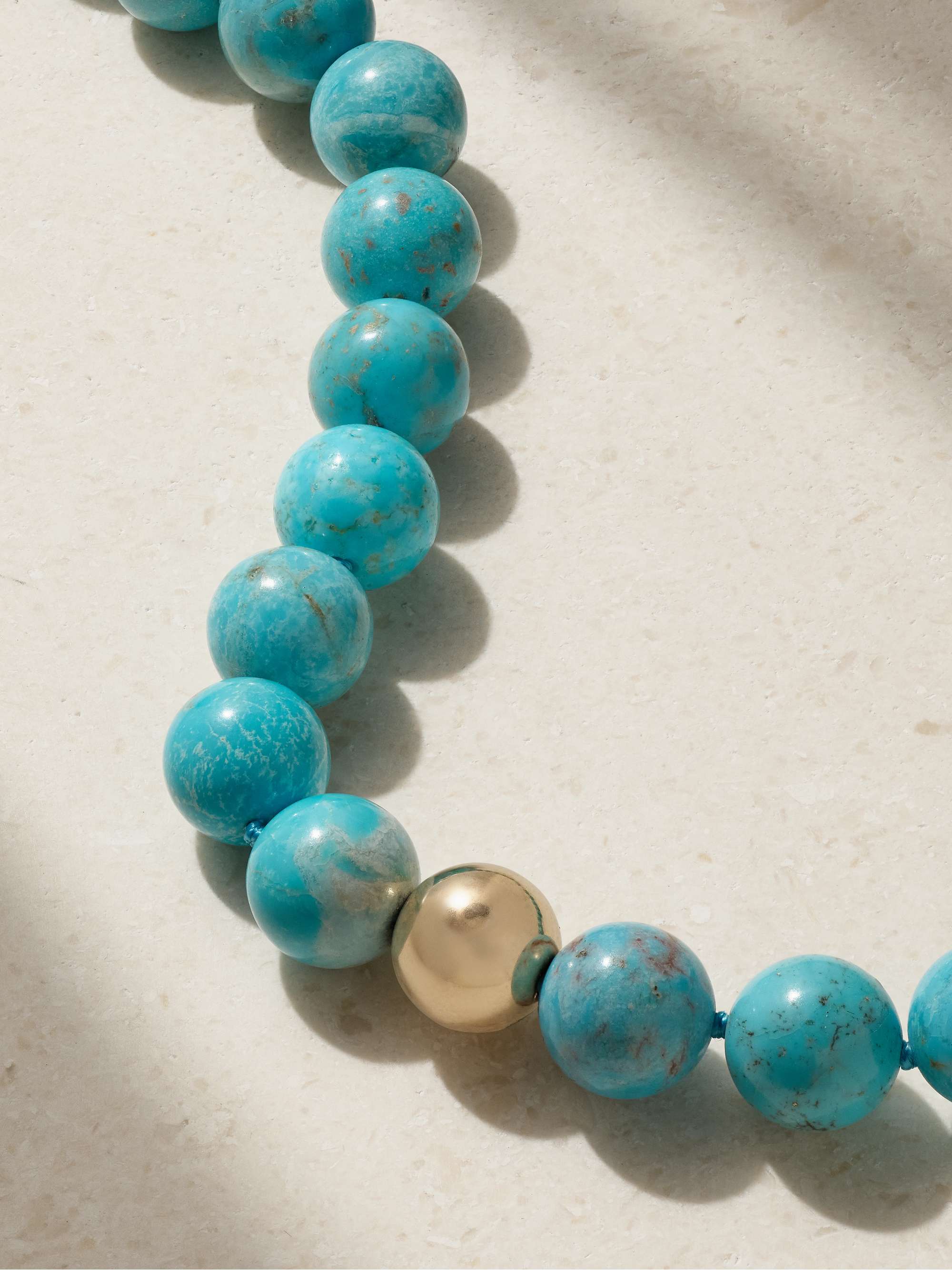 MATEO 14-karat gold turquoise necklace