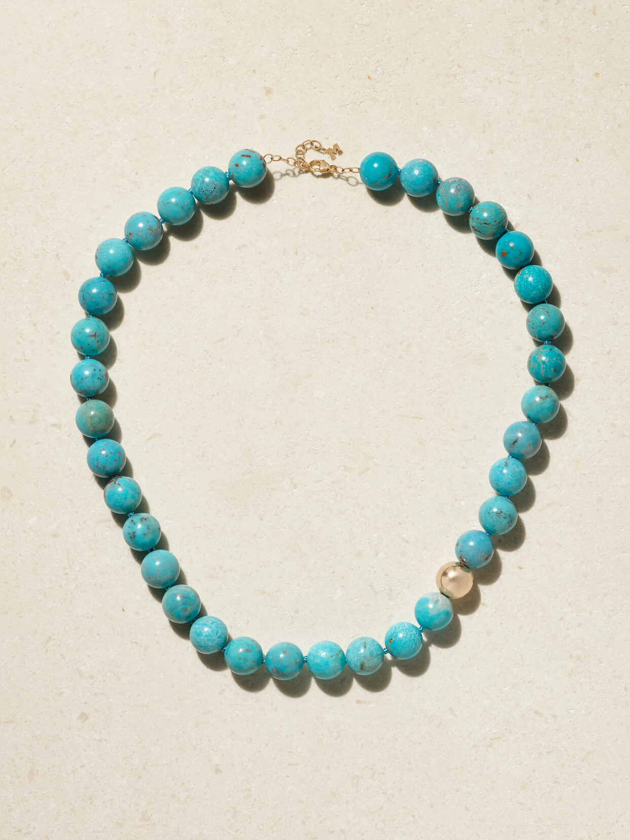 Mateo 14-karat Gold Turquoise Necklace