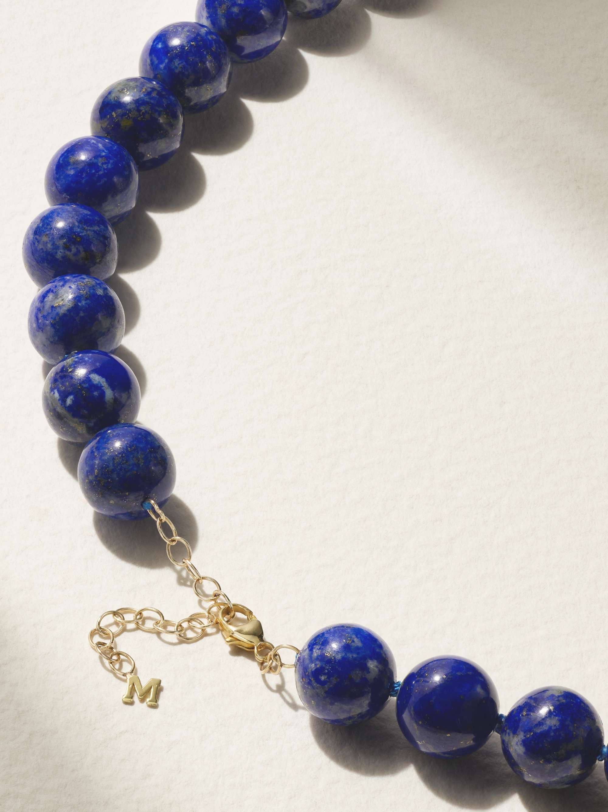 MATEO 14-karat gold lapis lazuli necklace