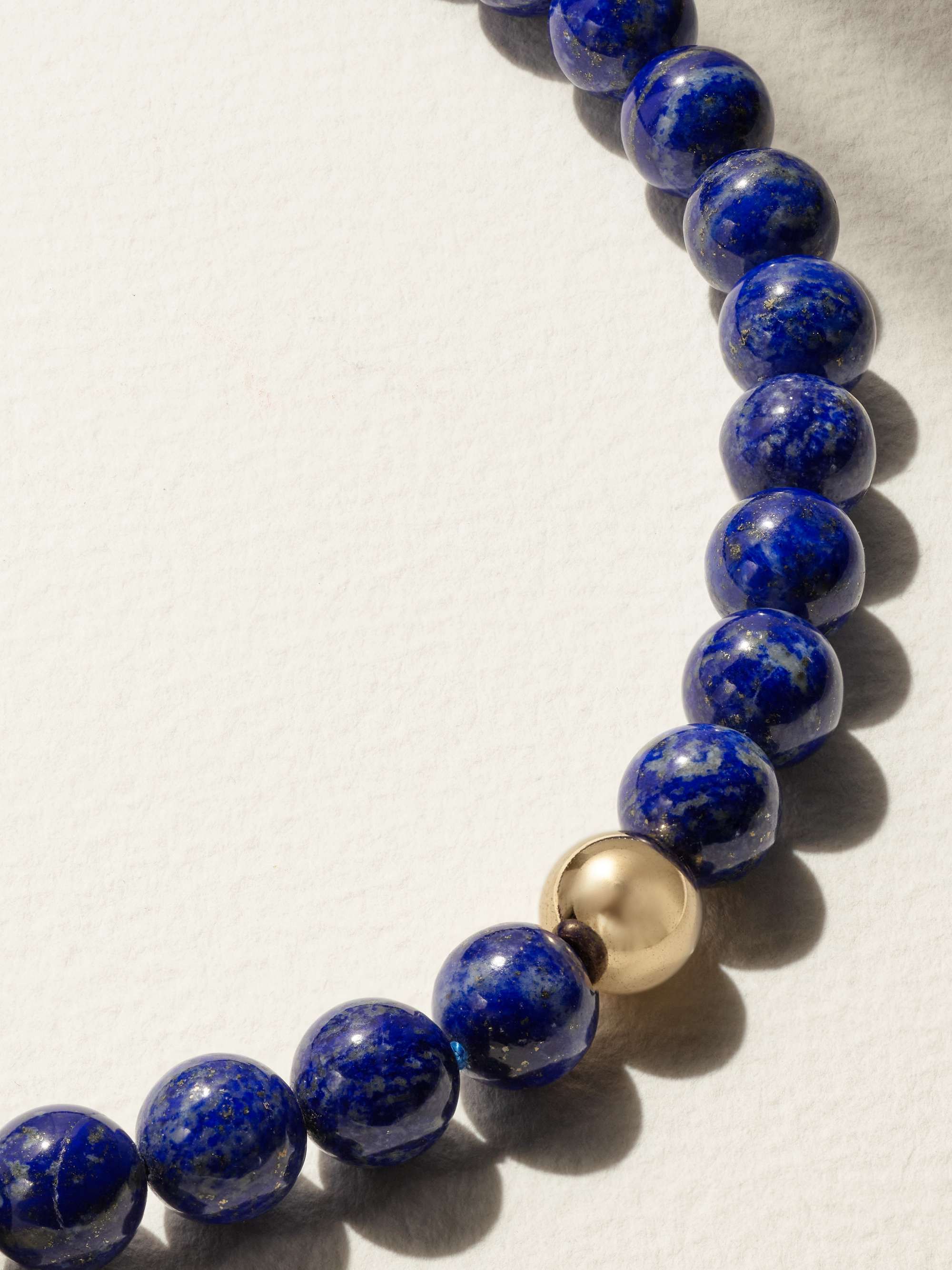 MATEO 14-karat gold lapis lazuli necklace