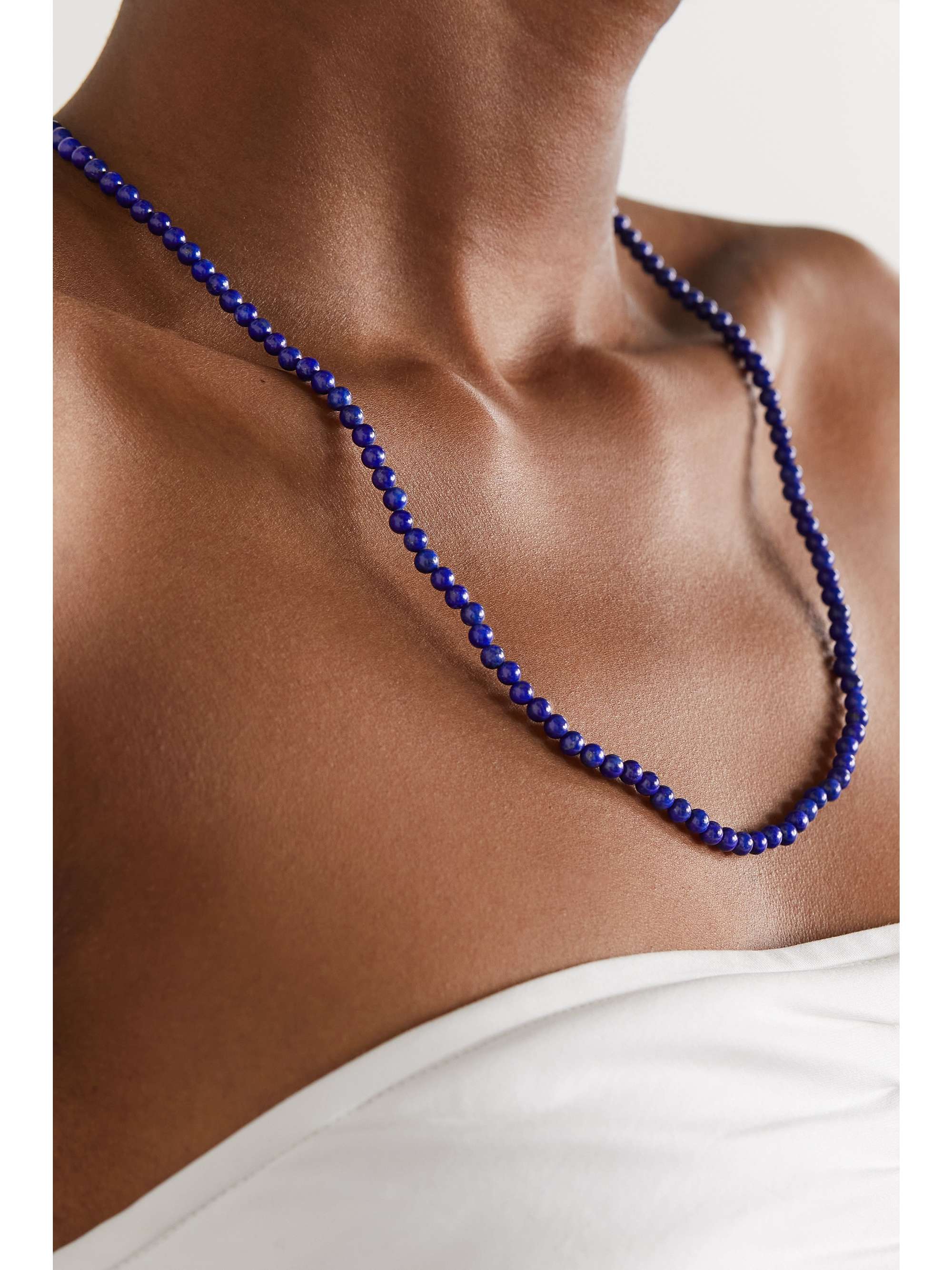 MATEO 14-karat gold lapis lazuli necklace