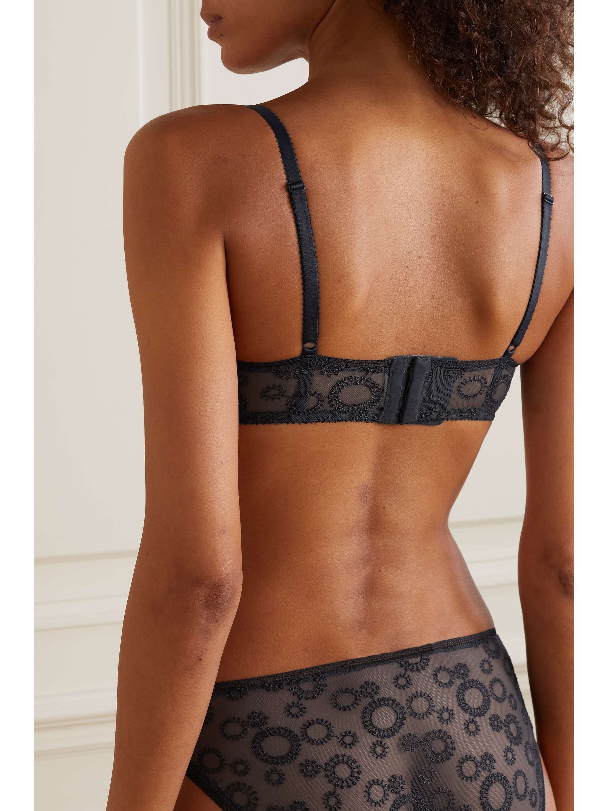 ERES Pépin embroidered tulle underwired balconette bra