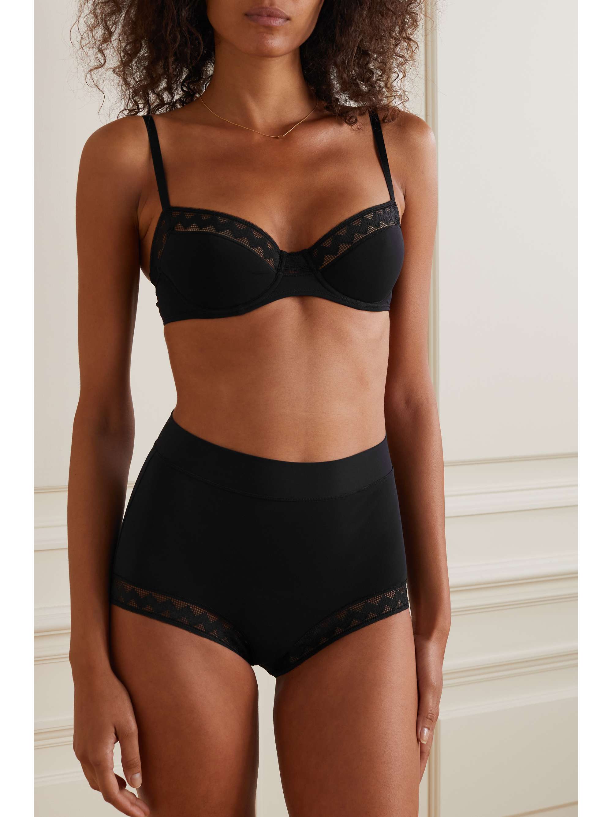ERES Justine mesh-trimmed stretch-jersey underwired bra