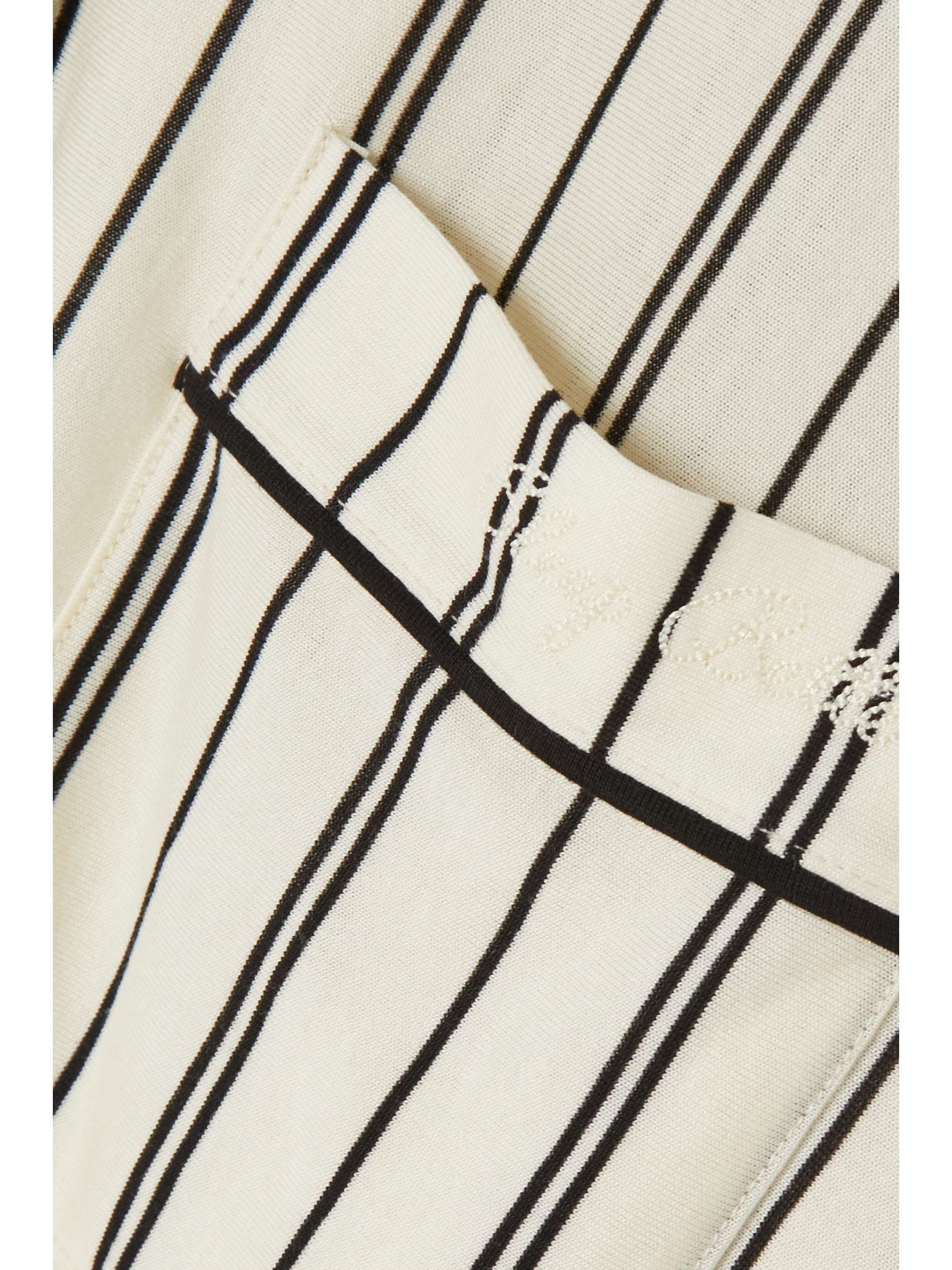 NINETY PERCENT Embroidered striped TENCEL-jersey pajama set