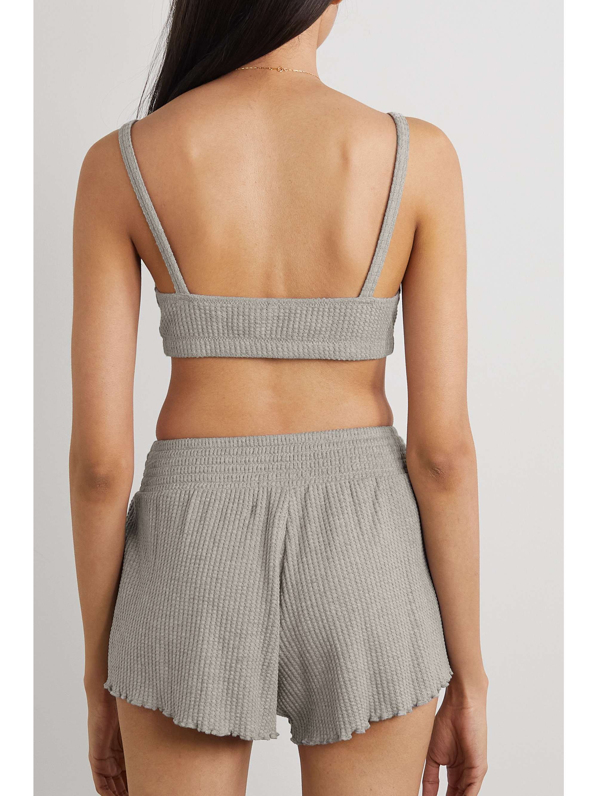NINETY PERCENT Pyjama en coton biologique stretch à mailles gaufrées