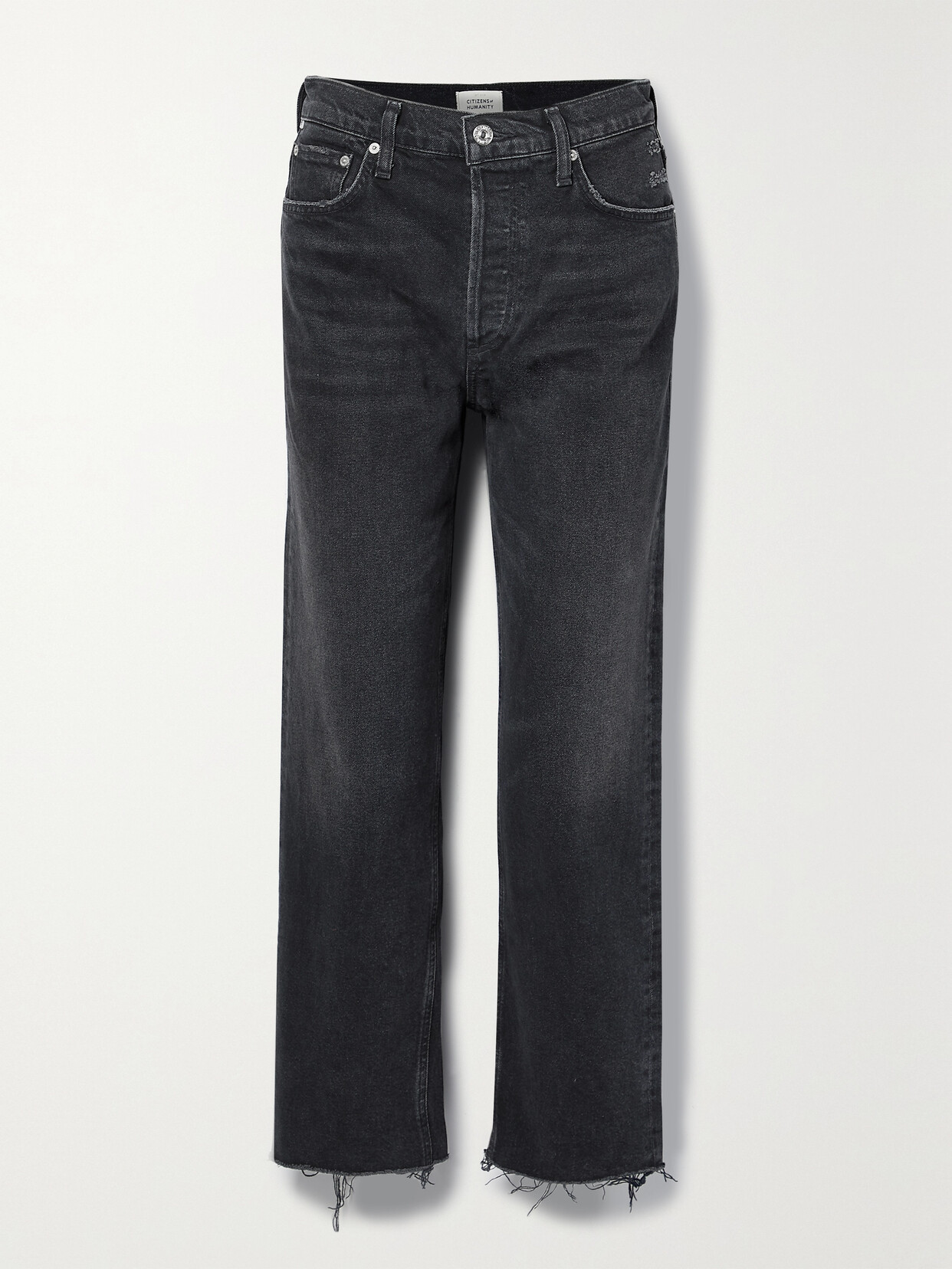 Citizens of Humanity - Florence Distressed High-rise Straight-leg Jeans - Black 22 Awaiting product image