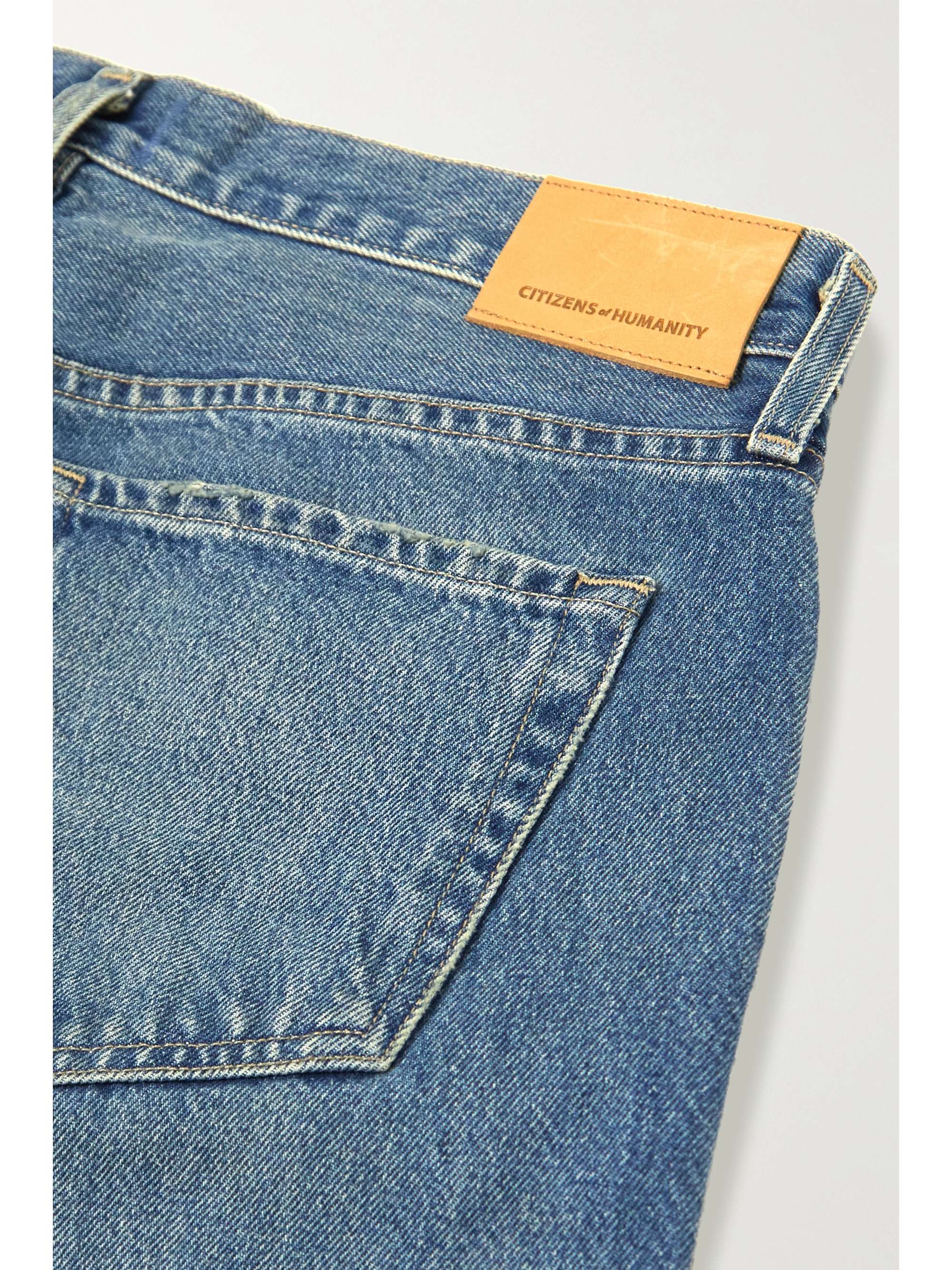 CITIZENS OF HUMANITY Neve distressed low-rise organic straight-leg jeans