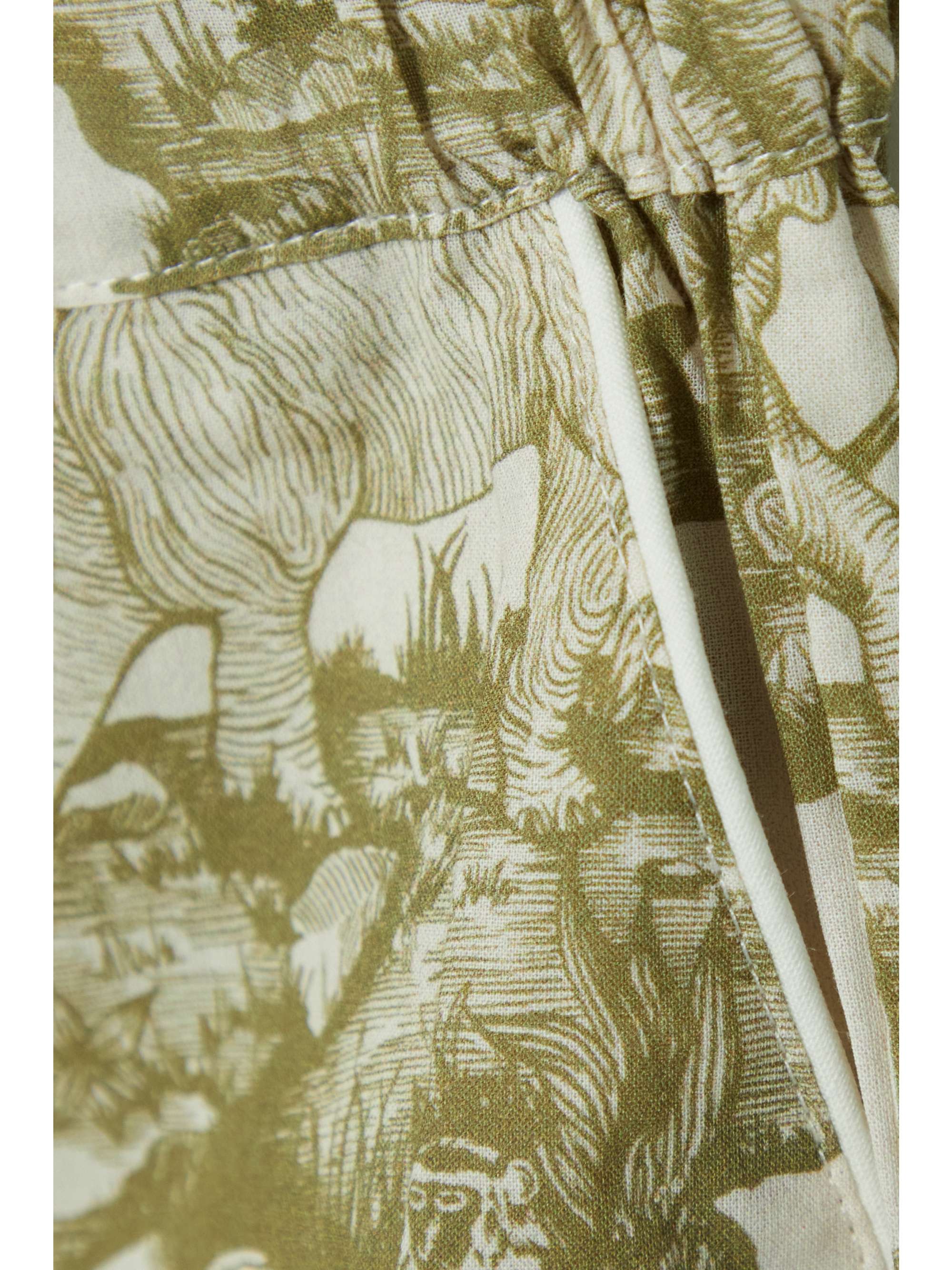 DESMOND & DEMPSEY Loxodonta printed organic cotton pajama set
