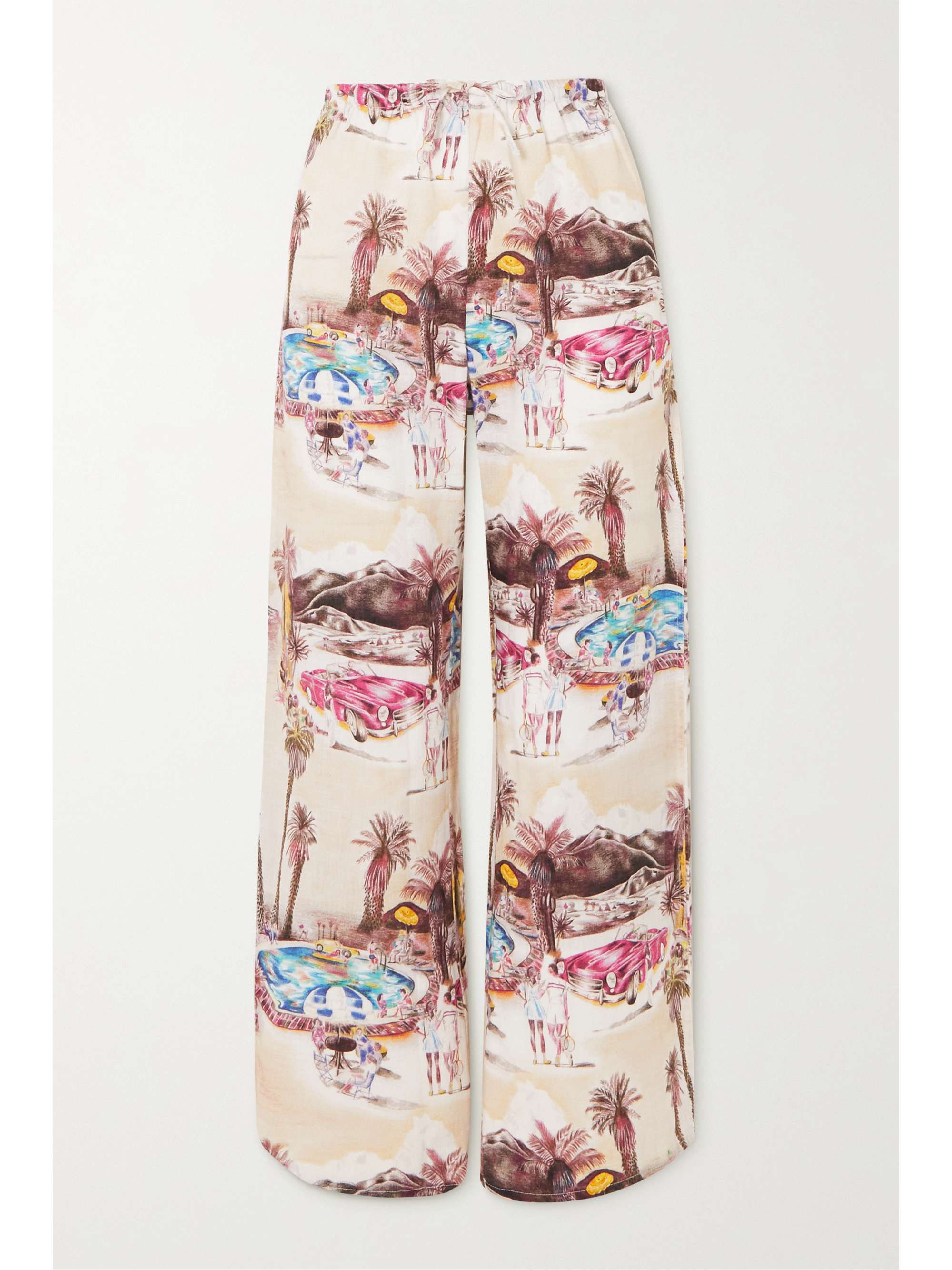 printed linen pajama pants | DESMOND 