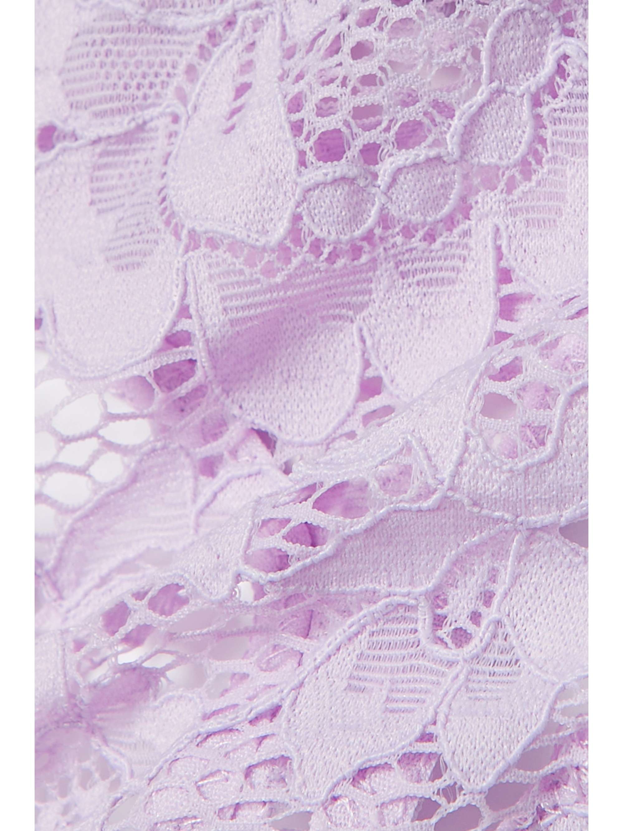 ELSE Petunia stretch-mesh and corded lace thong