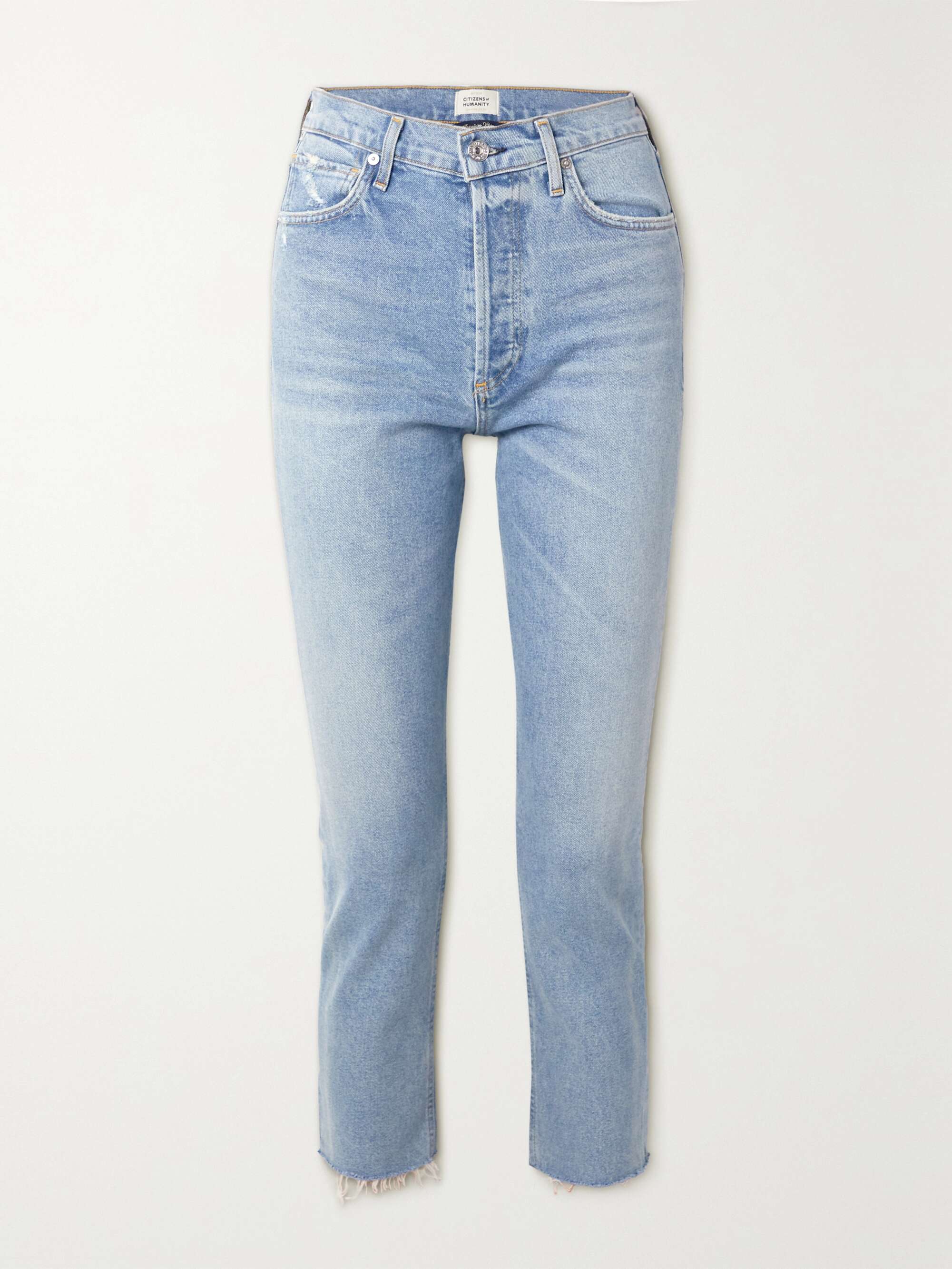 Mid denim Charlotte cropped high-rise 