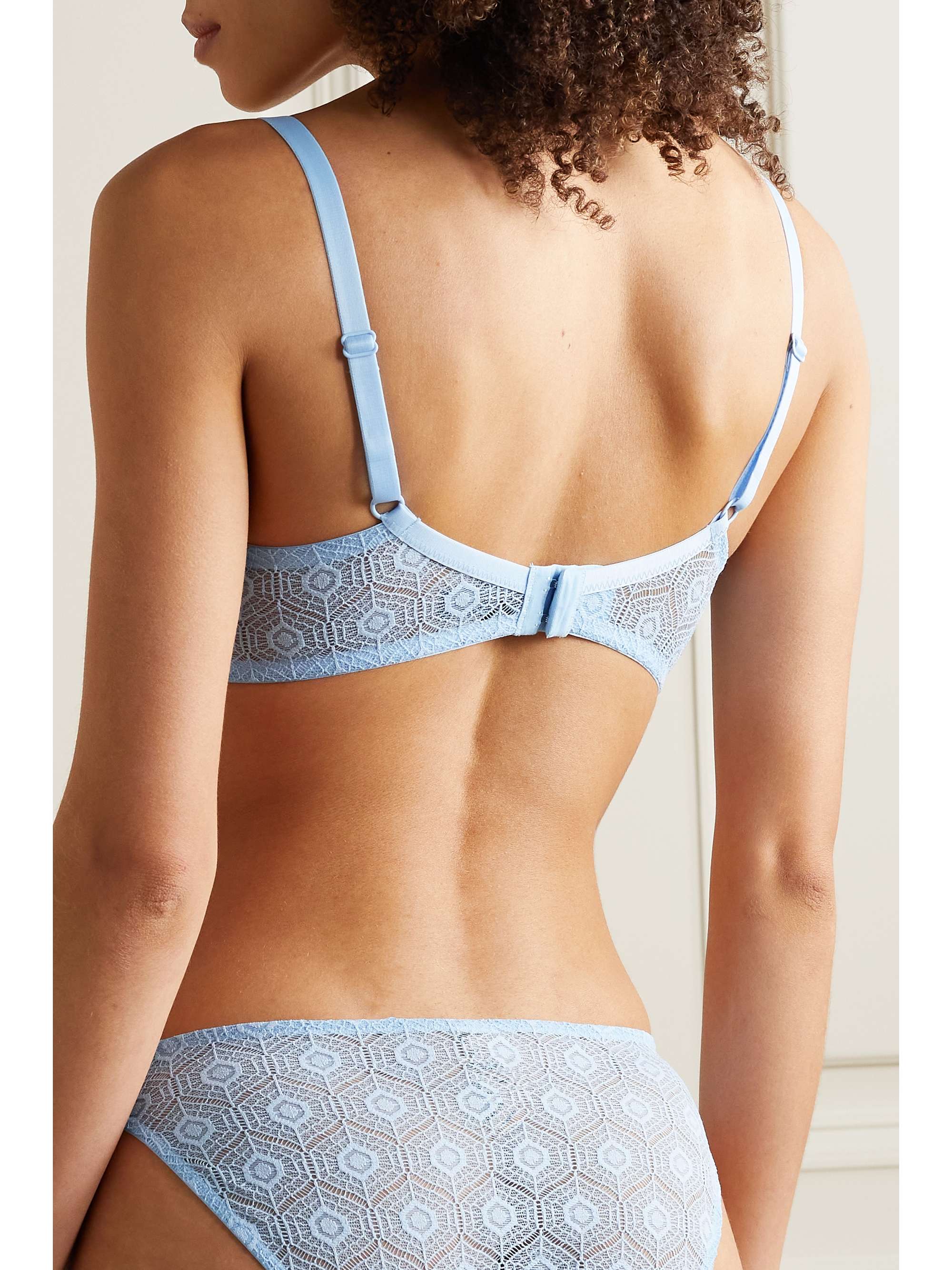 ELSE Cobweb stretch-lace soft-cup underwired bra