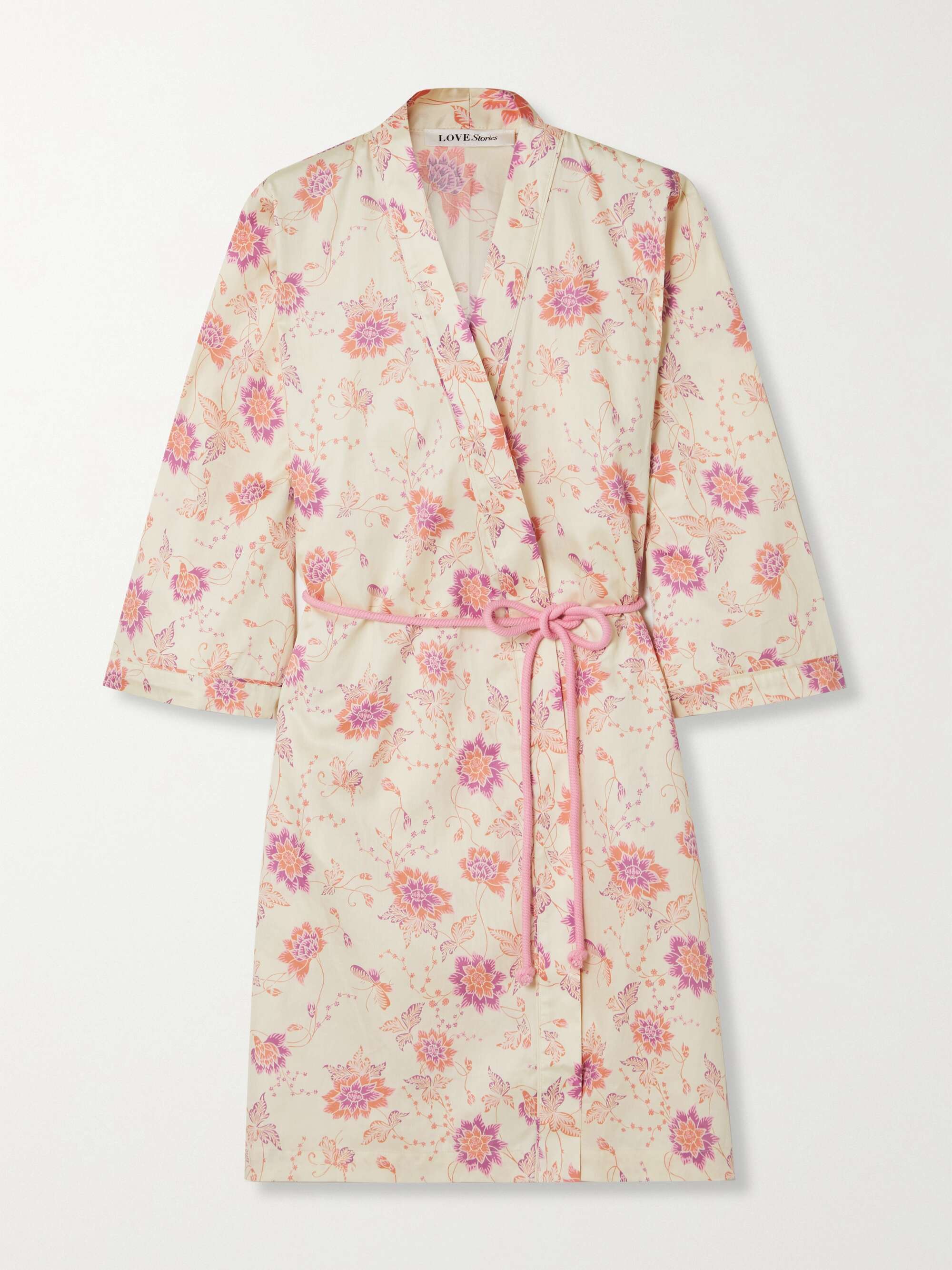 LOVE STORIES Jolie floral-print cotton robe | NET-A-PORTER