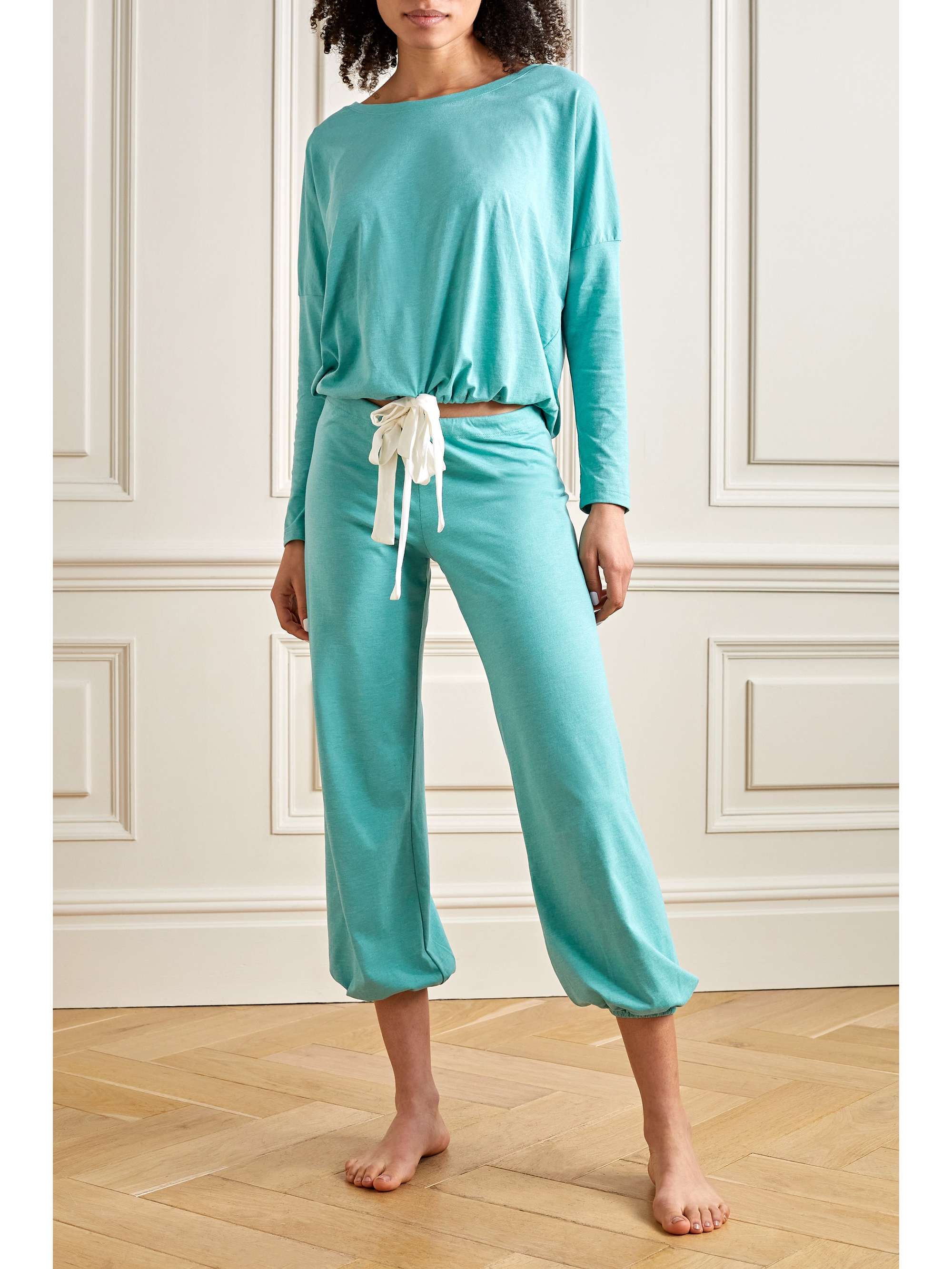 Heather Cottonblend Jersey Pajama Pants Jersey Pj Pants bet.yonsei