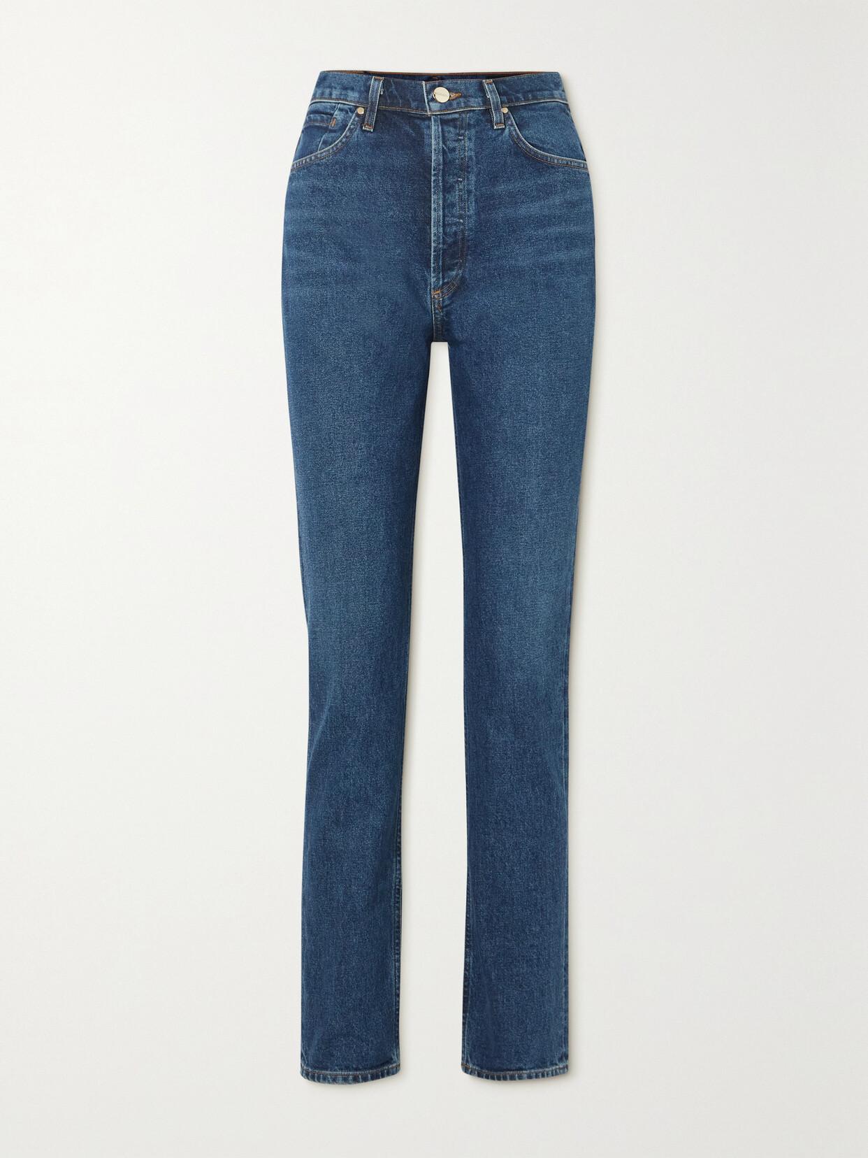 Goldsign Lawler High-rise Slim-leg Jeans In Blue