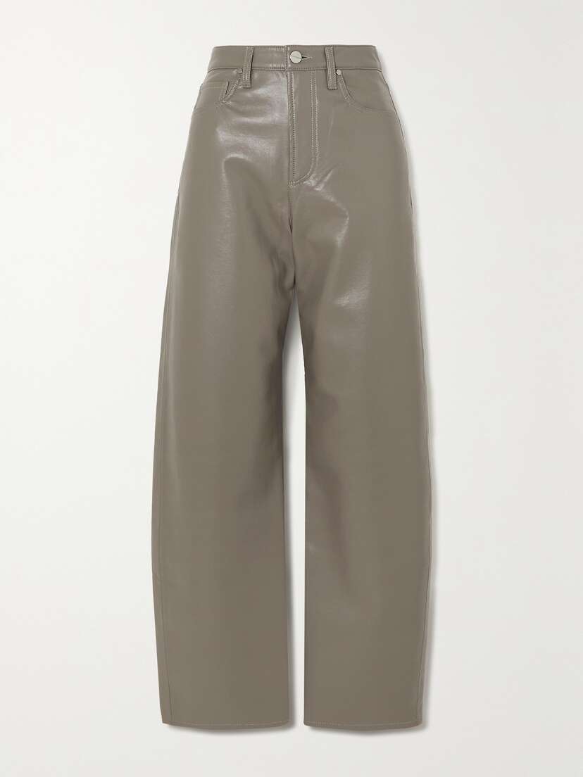 GOLDSIGN The Hayne Recycled Leather-blend Straight-leg Pants