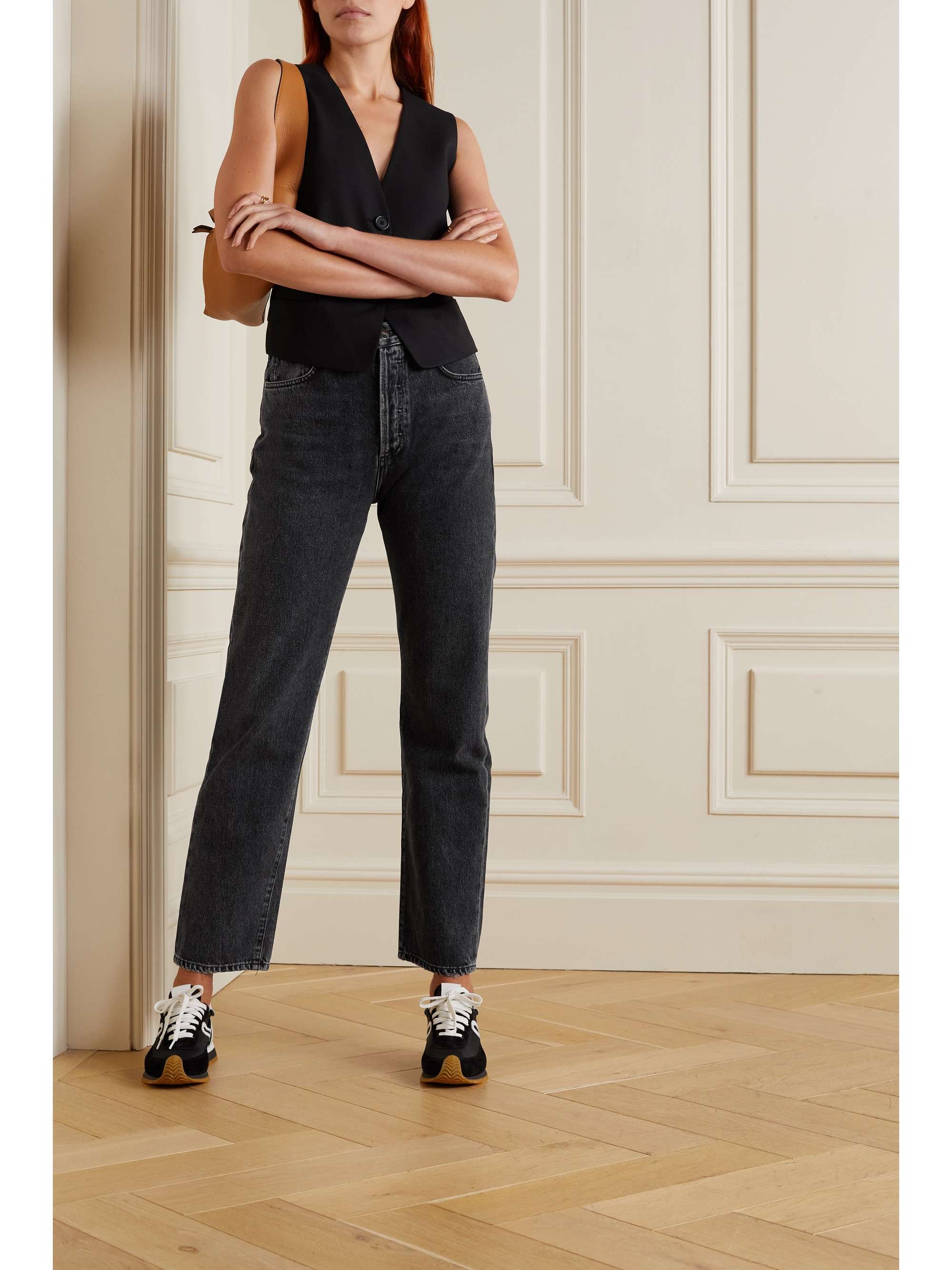 GOLDSIGN Jean en coton biologique droit taille haute The Myra