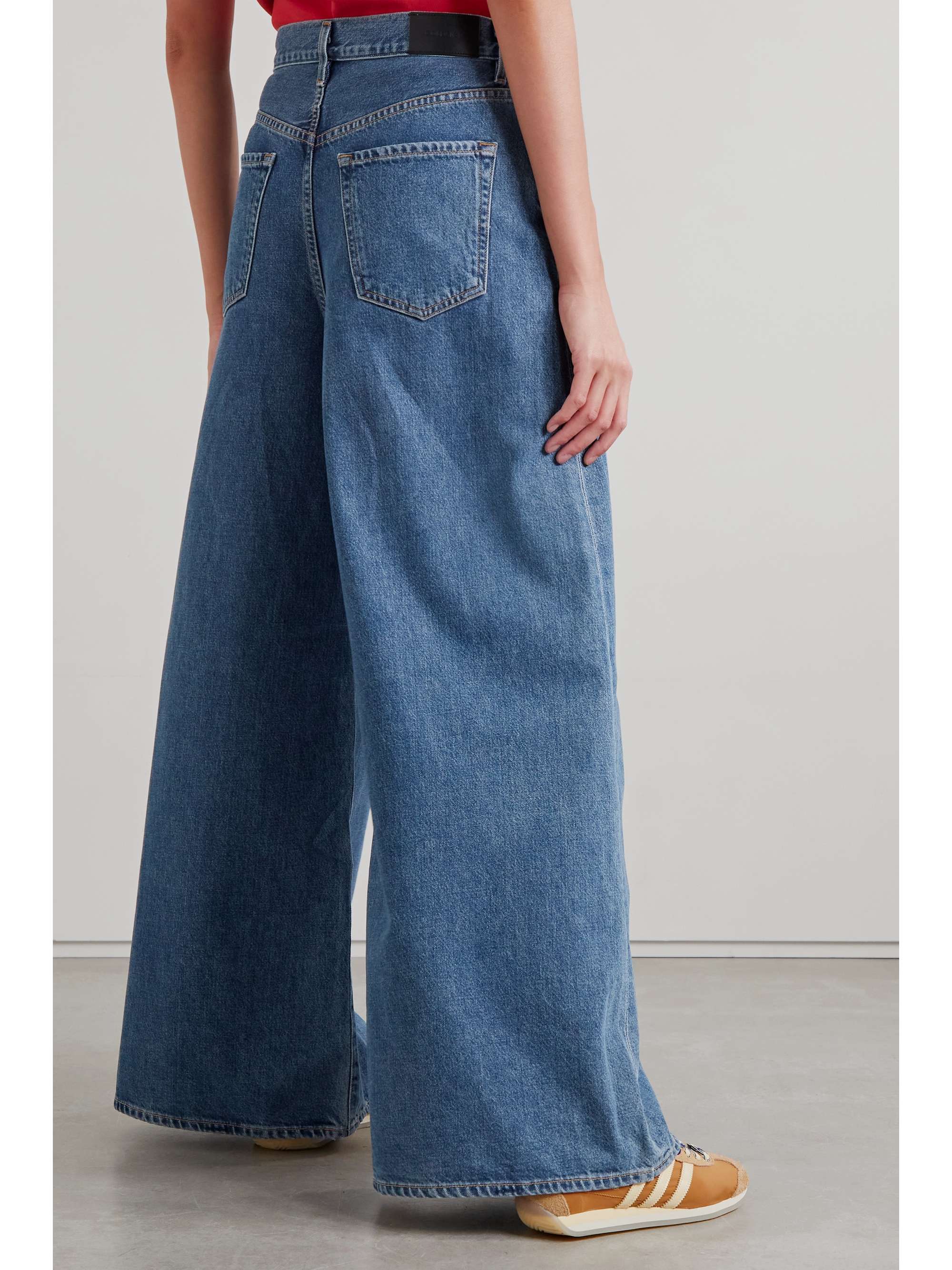 GOLDSIGN + NET SUSTAIN The Gaucho organic high-rise wide-leg jeans
