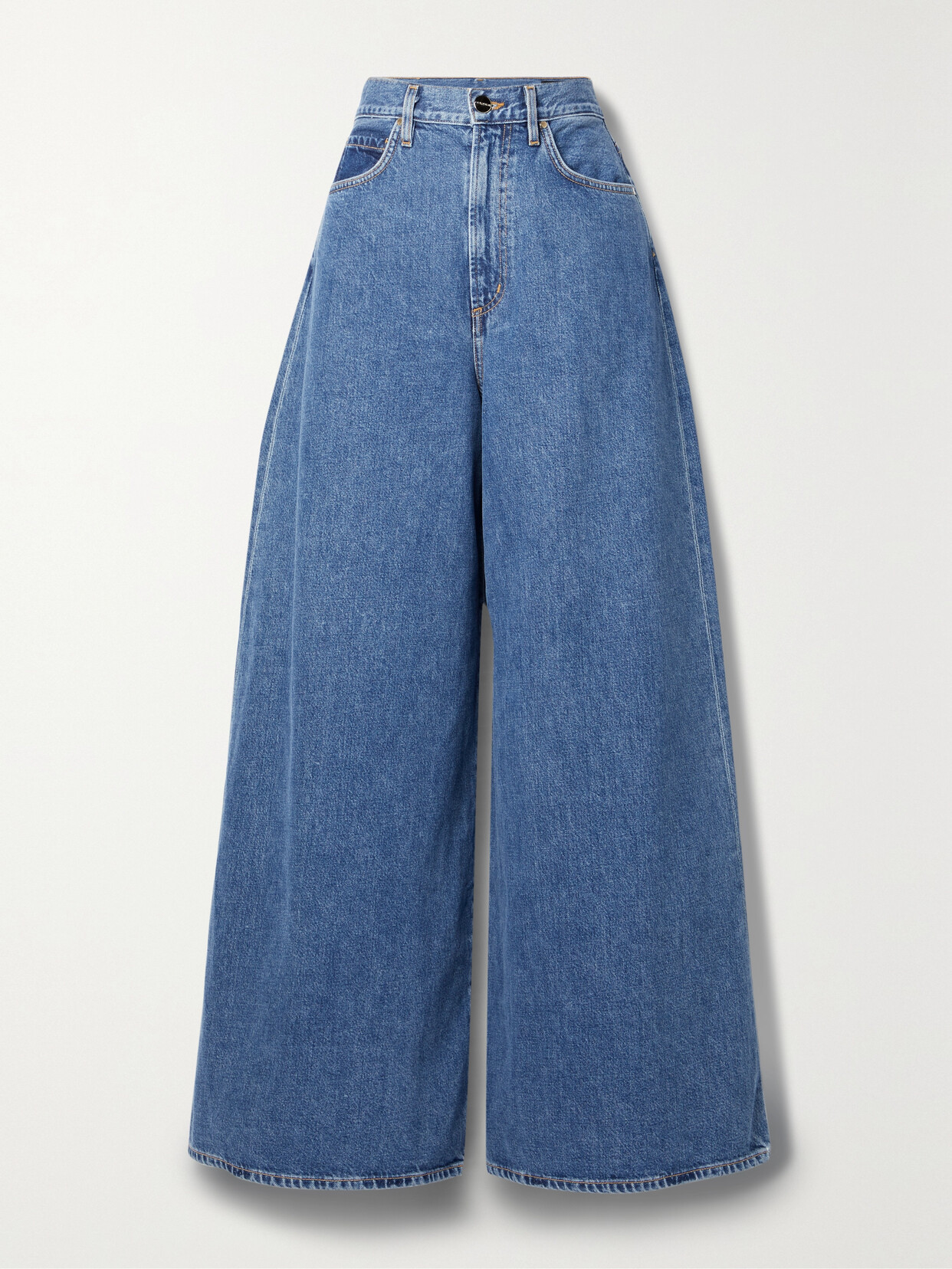 Goldsign The Gaucho High-rise Wide-leg Jeans In Blue