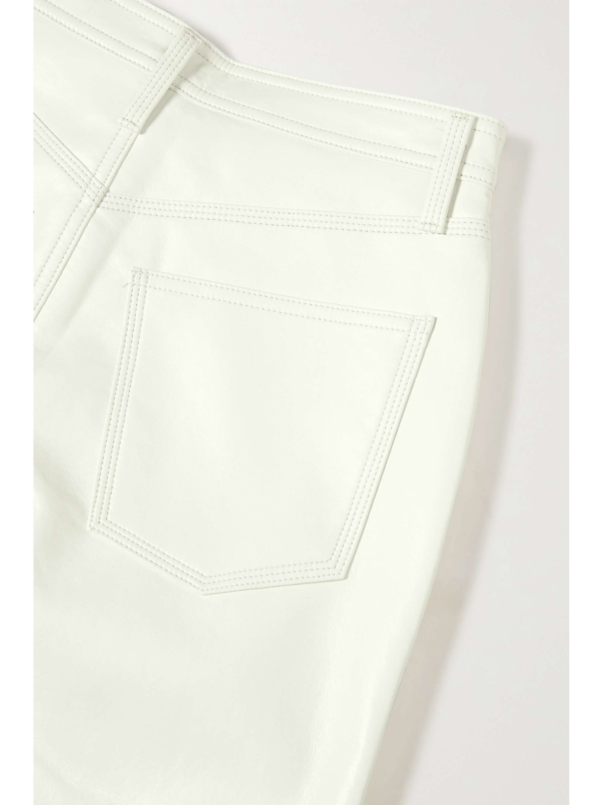 GOLDSIGN The Multi Stitch recycled leather-blend straight-leg pants