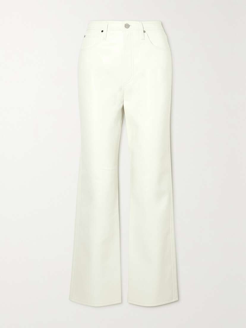 GOLDSIGN The Multi Stitch Recycled Leather-blend Straight-leg Pants