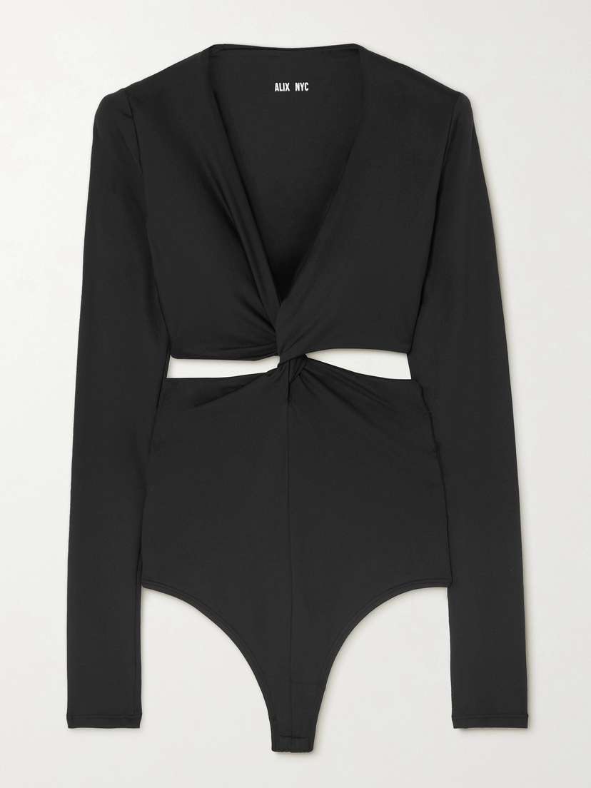 ALIX NYC Lance Twist-front Cutout Stretch-jersey Bodysuit
