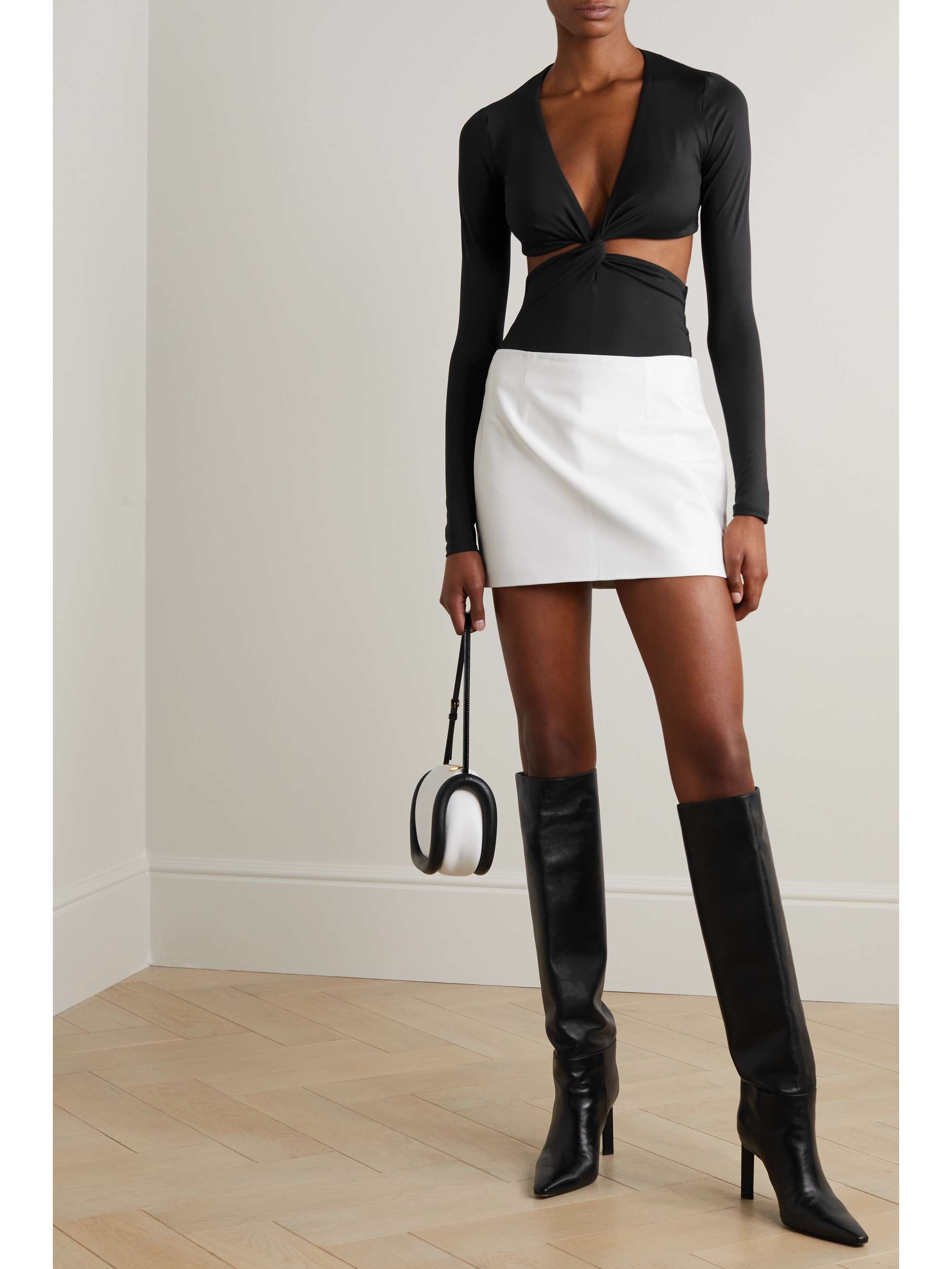 ALIX NYC Lance twist-front cutout stretch-jersey bodysuit