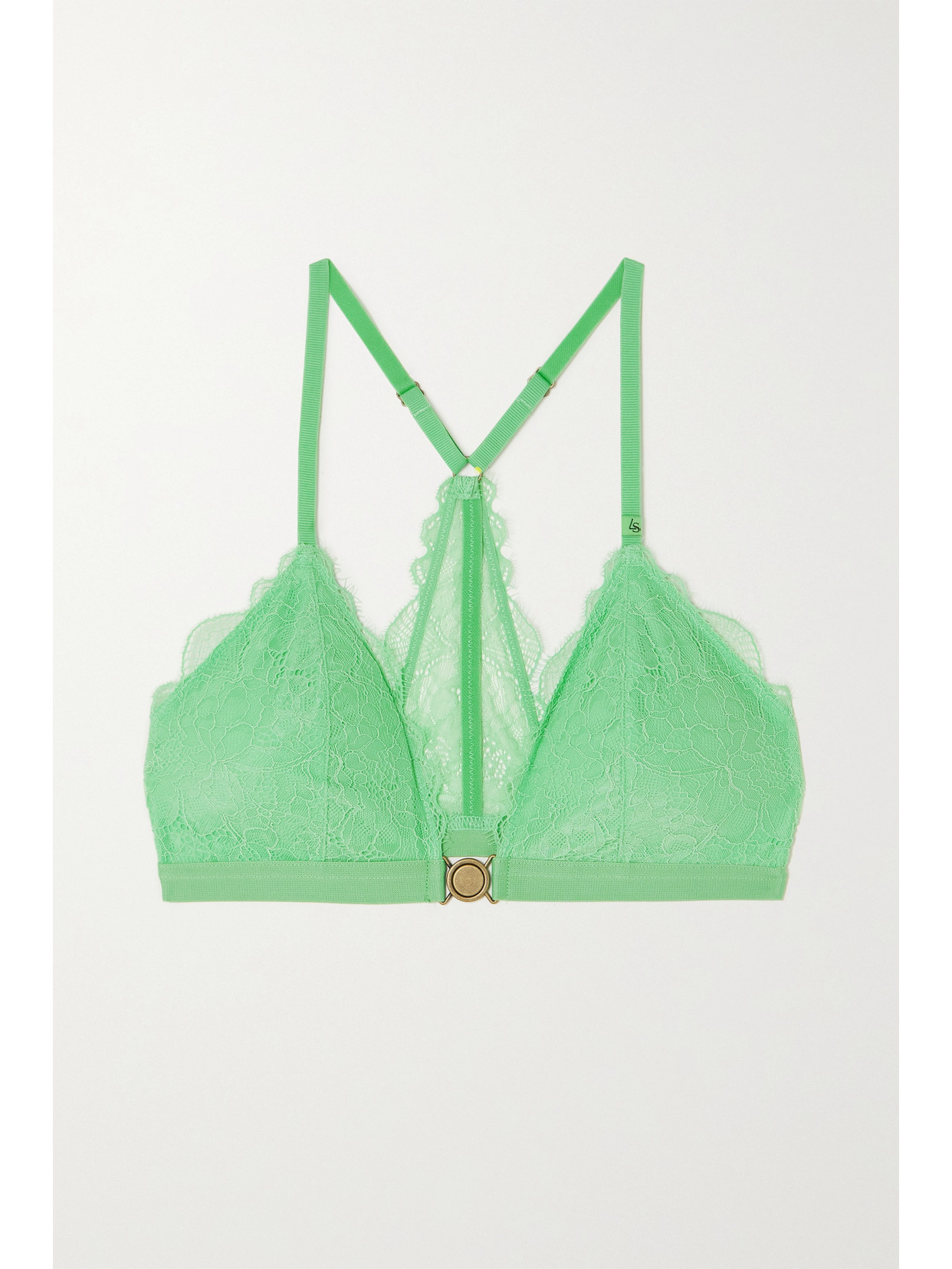 Love Stories - June Corded Lace Soft-cup Triangle Bra - Green