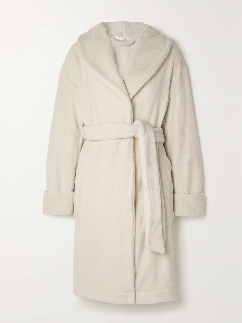 Skin + Net Sustain Vivienne Belted Recycled-fleece Robe