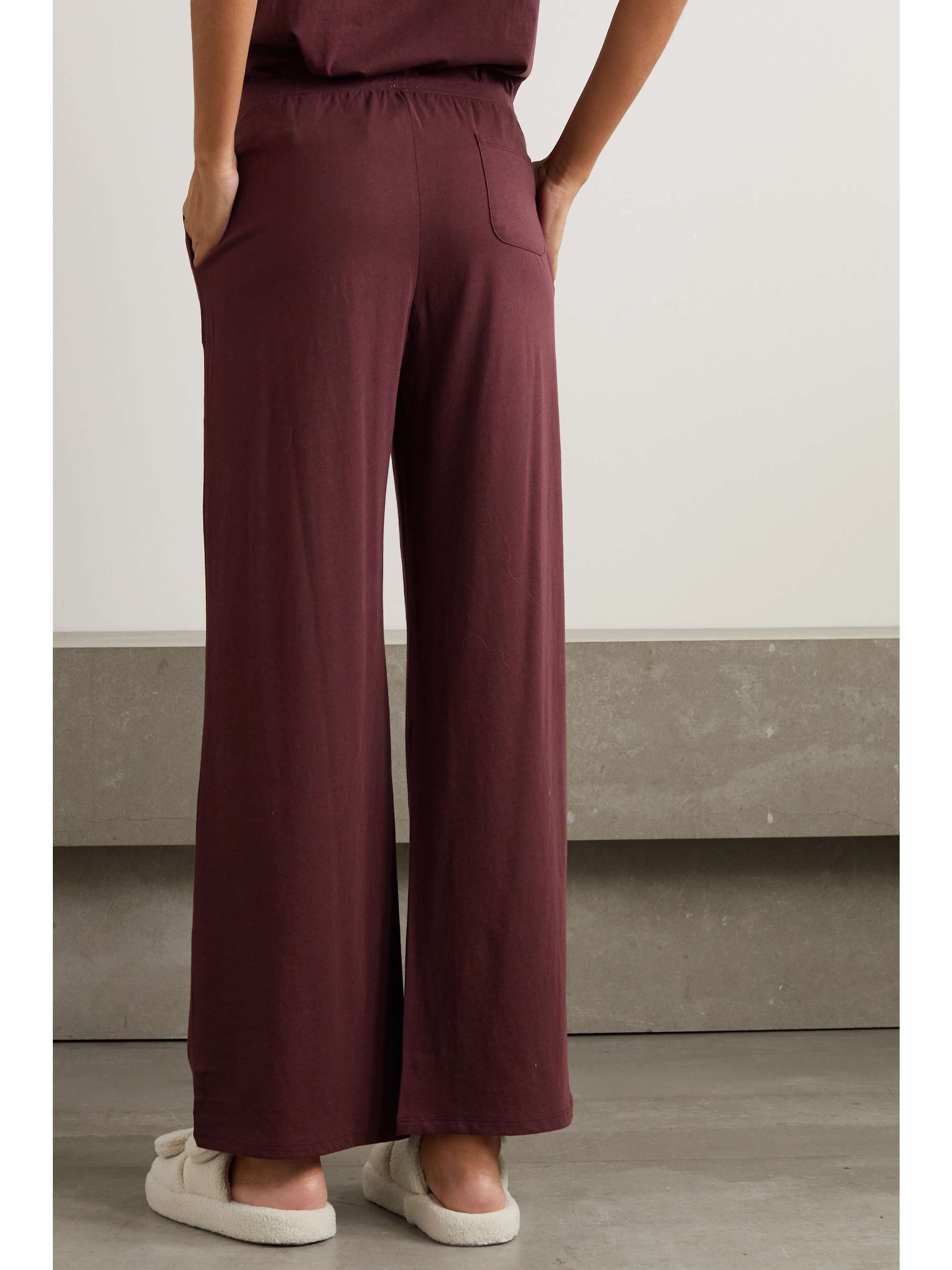 SKIN + NET SUSTAIN Christine organic Pima cotton-jersey pants