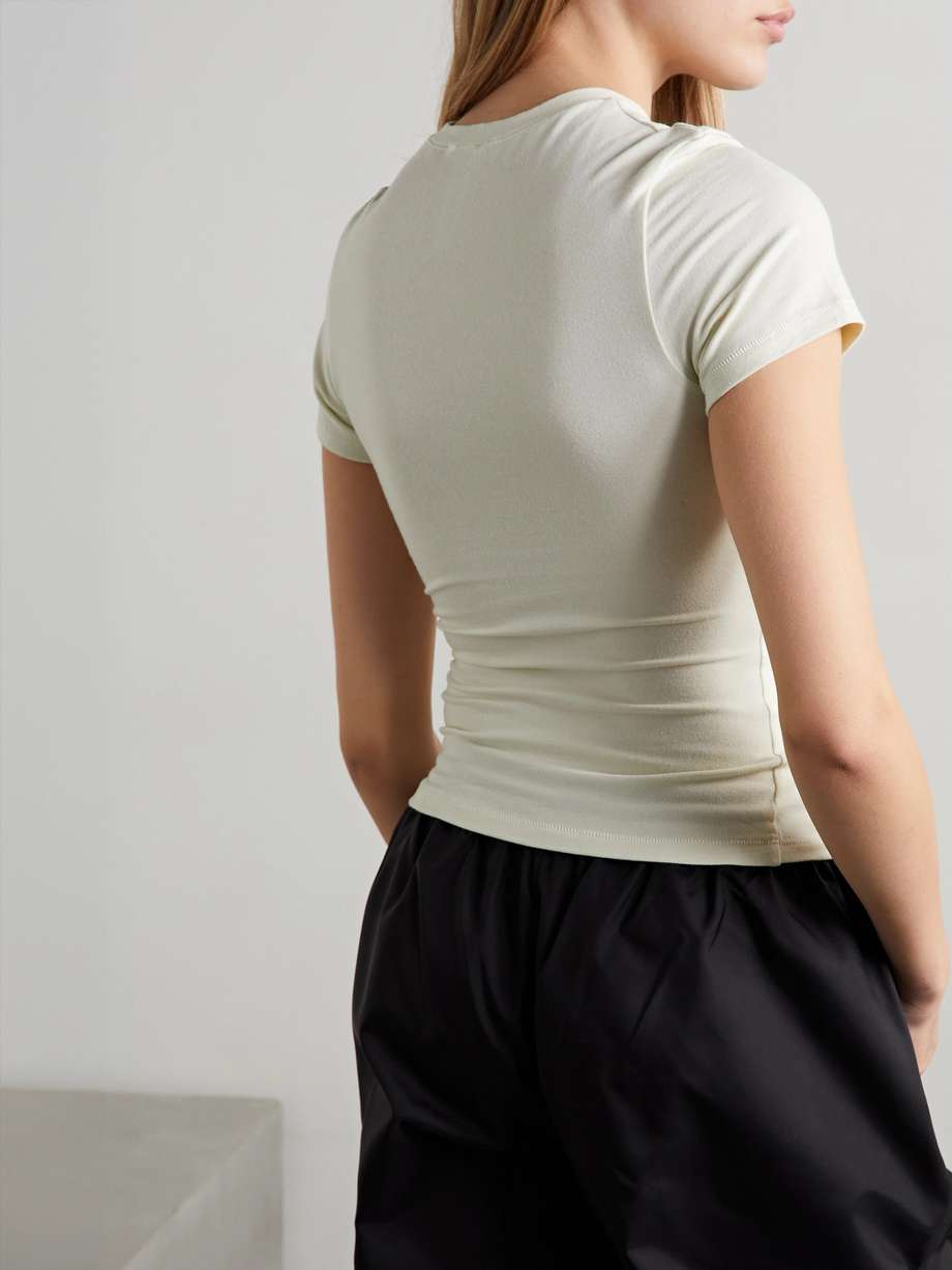 SKIMS Stretchcotton jersey Tshirt Bone NETAPORTER