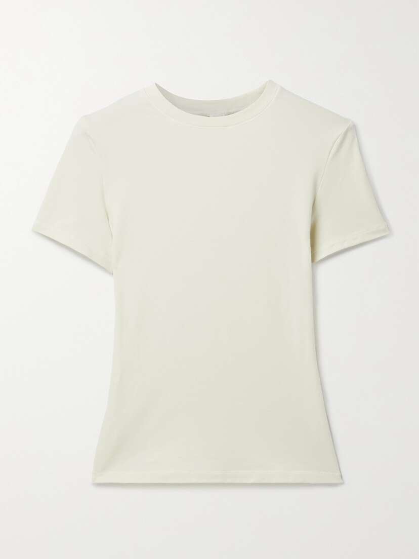 Skims Stretch-cotton Jersey T-shirt - Bone