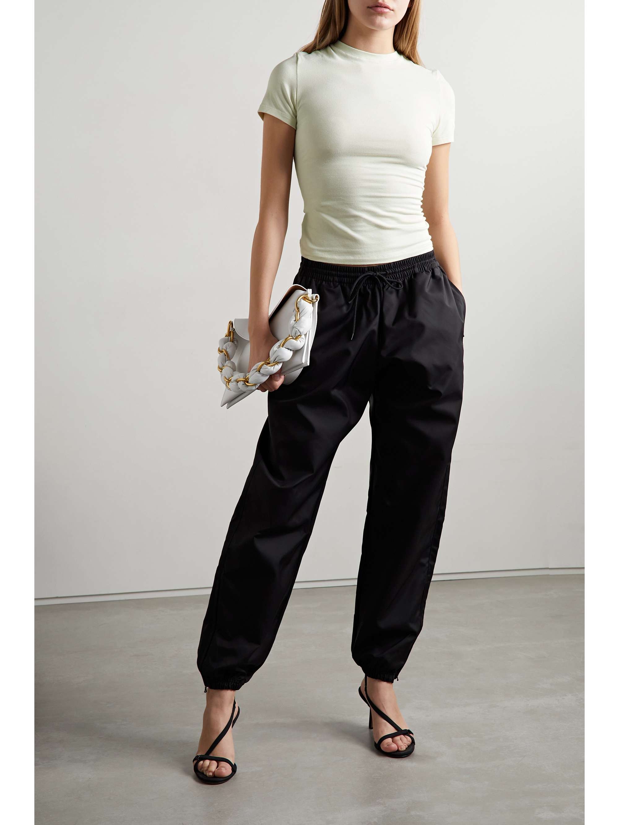 SKIMS Stretchcotton jersey Tshirt Bone NETAPORTER