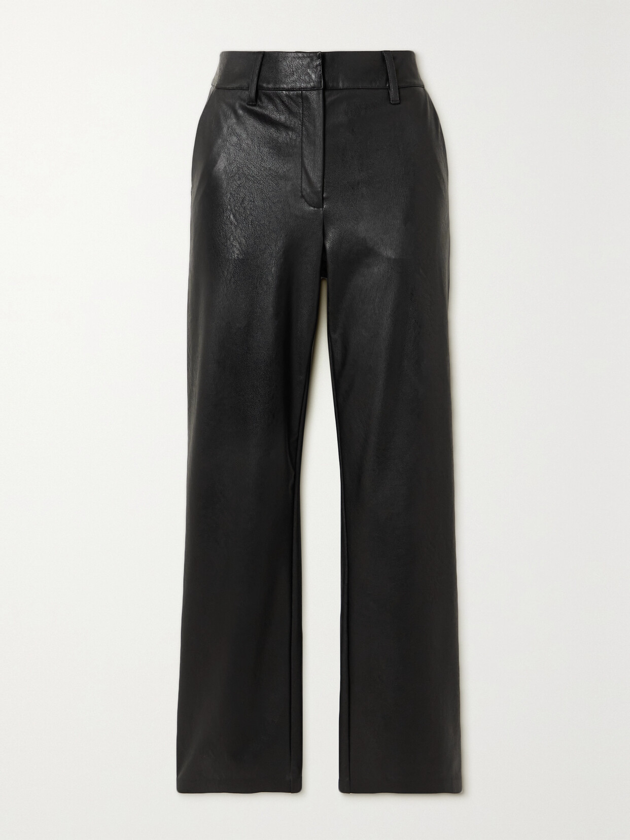 Commando Faux Stretch-leather Straight-leg Trousers In Black