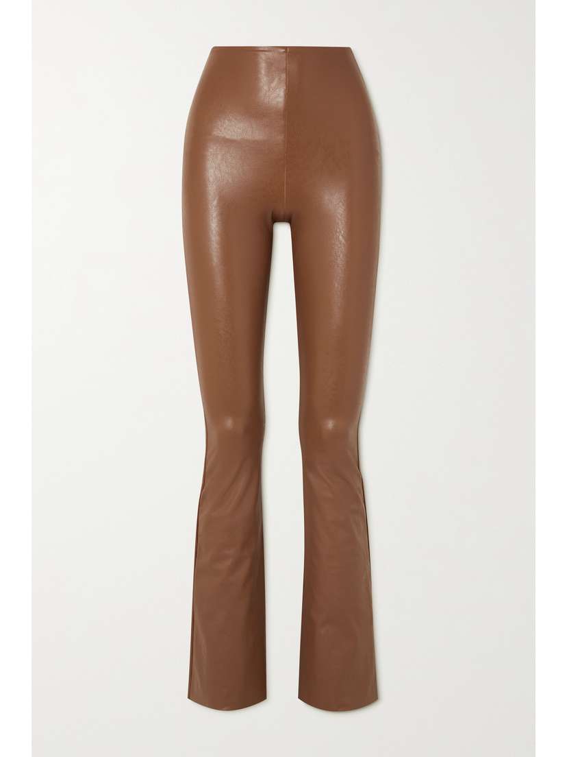 Commando Faux Stretch-leather Flared Pants - x large