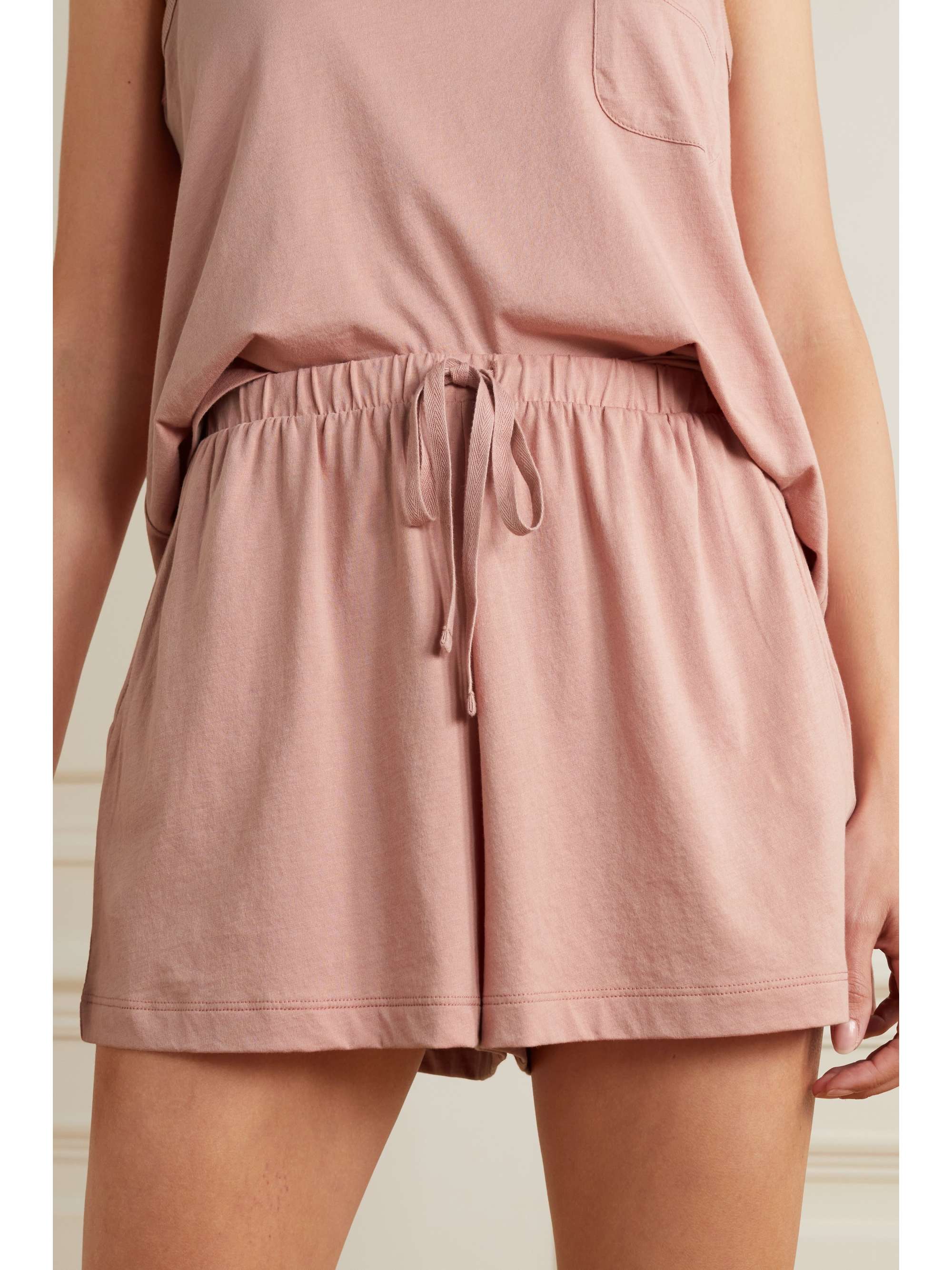 SKIN + NET SUSTAIN Casey organic Pima cotton-jersey shorts