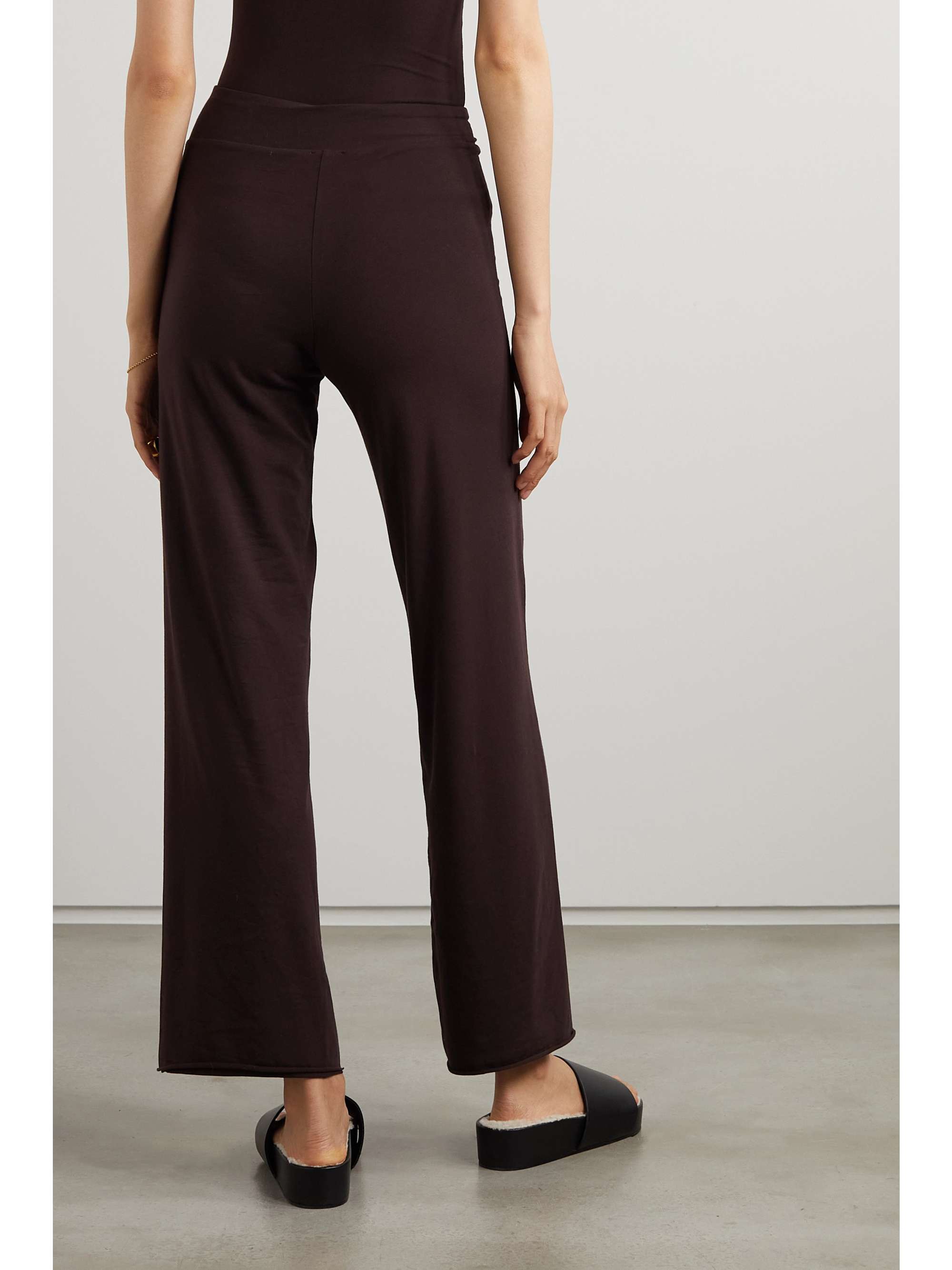 SKIN + NET SUSTAIN Hygeia cropped stretch organic Pima cotton-jersey pants