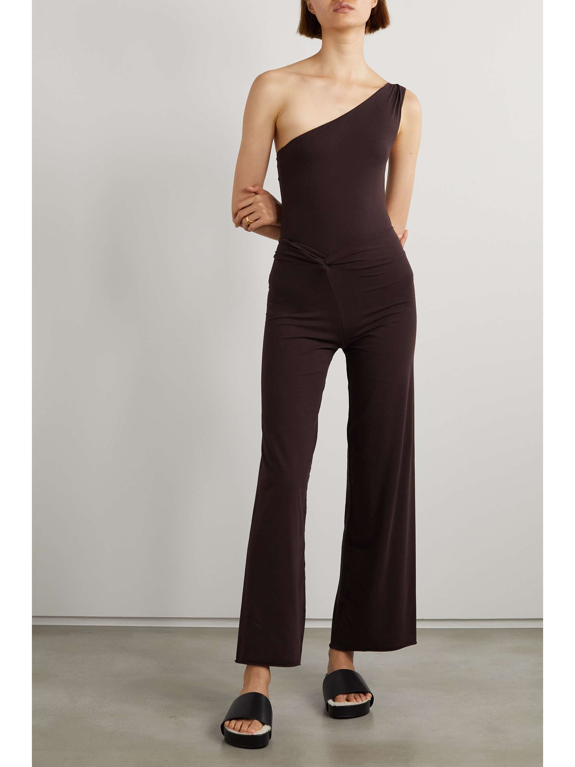 SKIN + NET SUSTAIN Hygeia cropped stretch organic Pima cotton-jersey pants