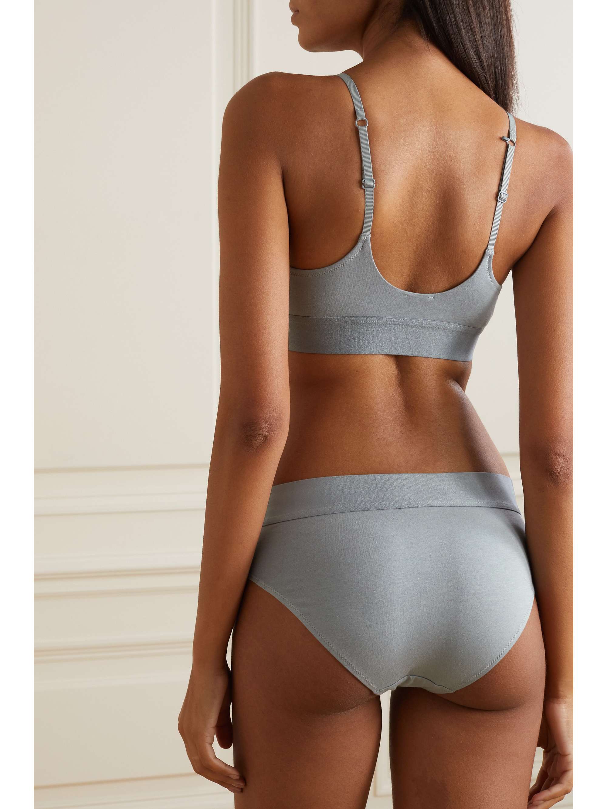 SKIN + NET SUSTAIN Hadlee stretch organic Pima cotton-blend briefs