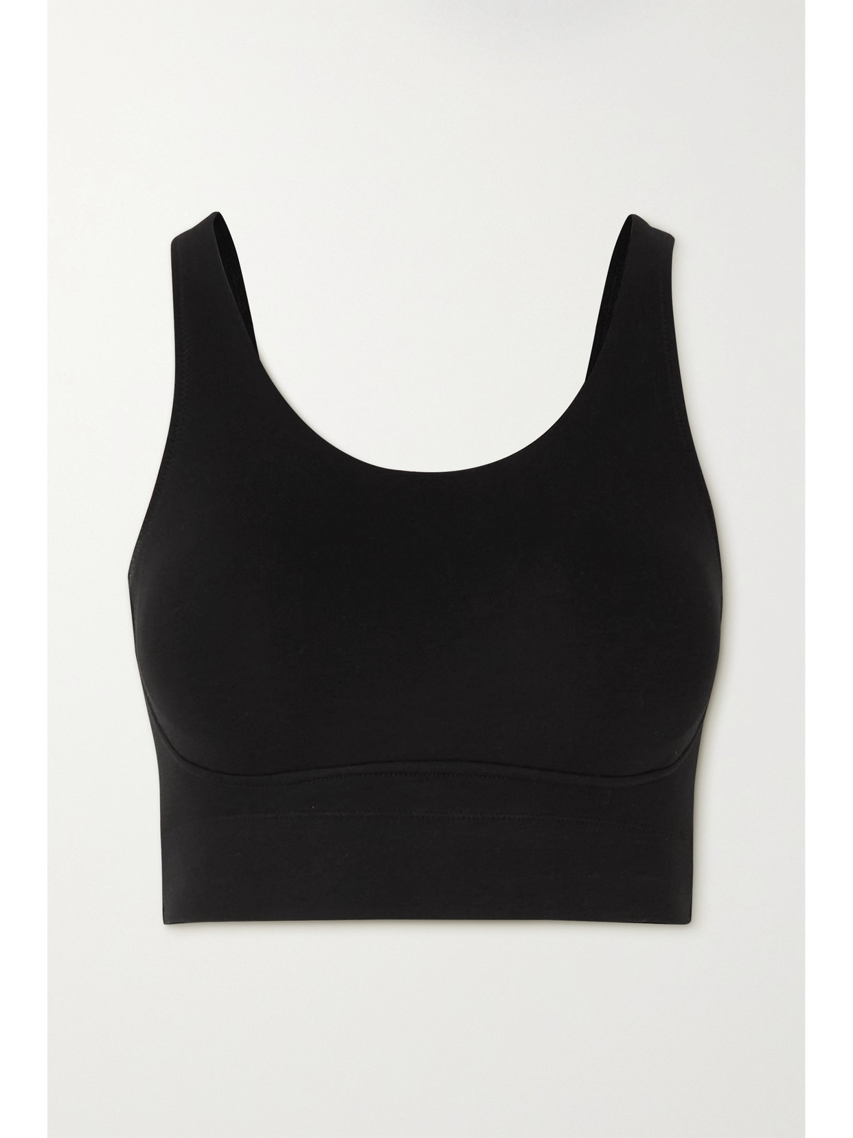 Skin + Net Sustain Gentry Cutout Stretch Organic Pima Cotton-jersey Soft-cup Bralette - Black