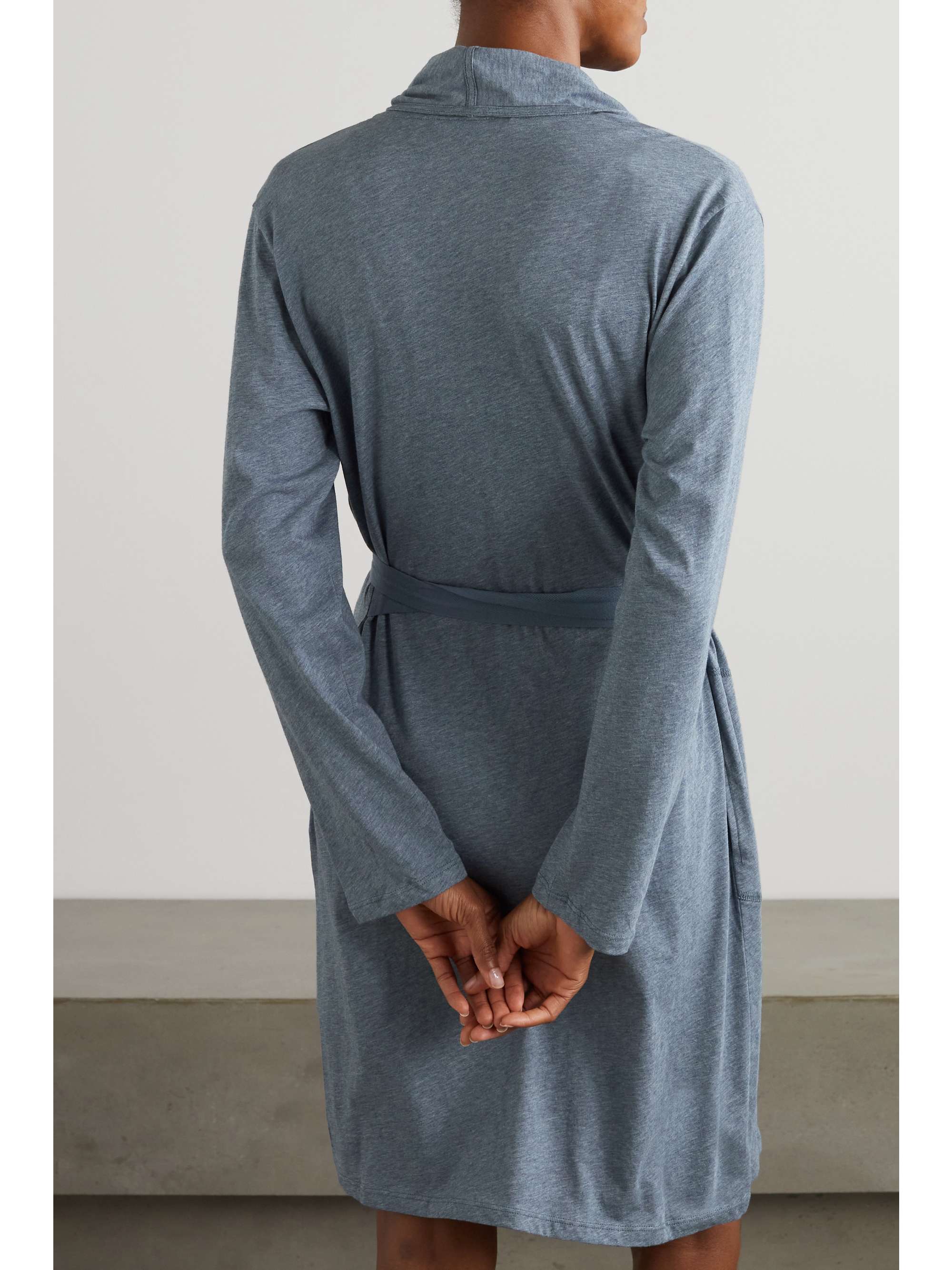 SKIN + NET SUSTAIN Colleen organic Pima cotton-jersey robe
