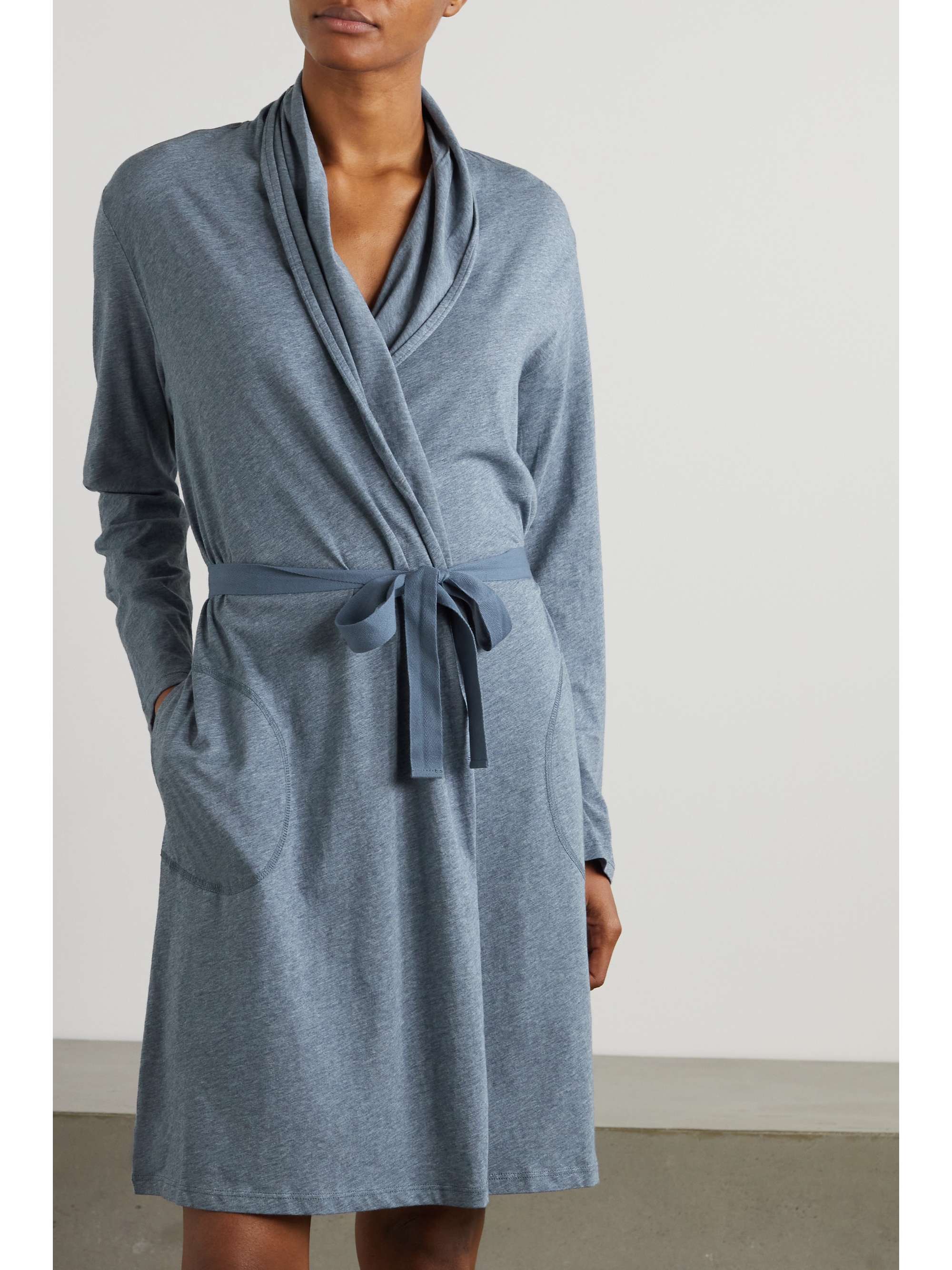 SKIN + NET SUSTAIN Colleen organic Pima cotton-jersey robe