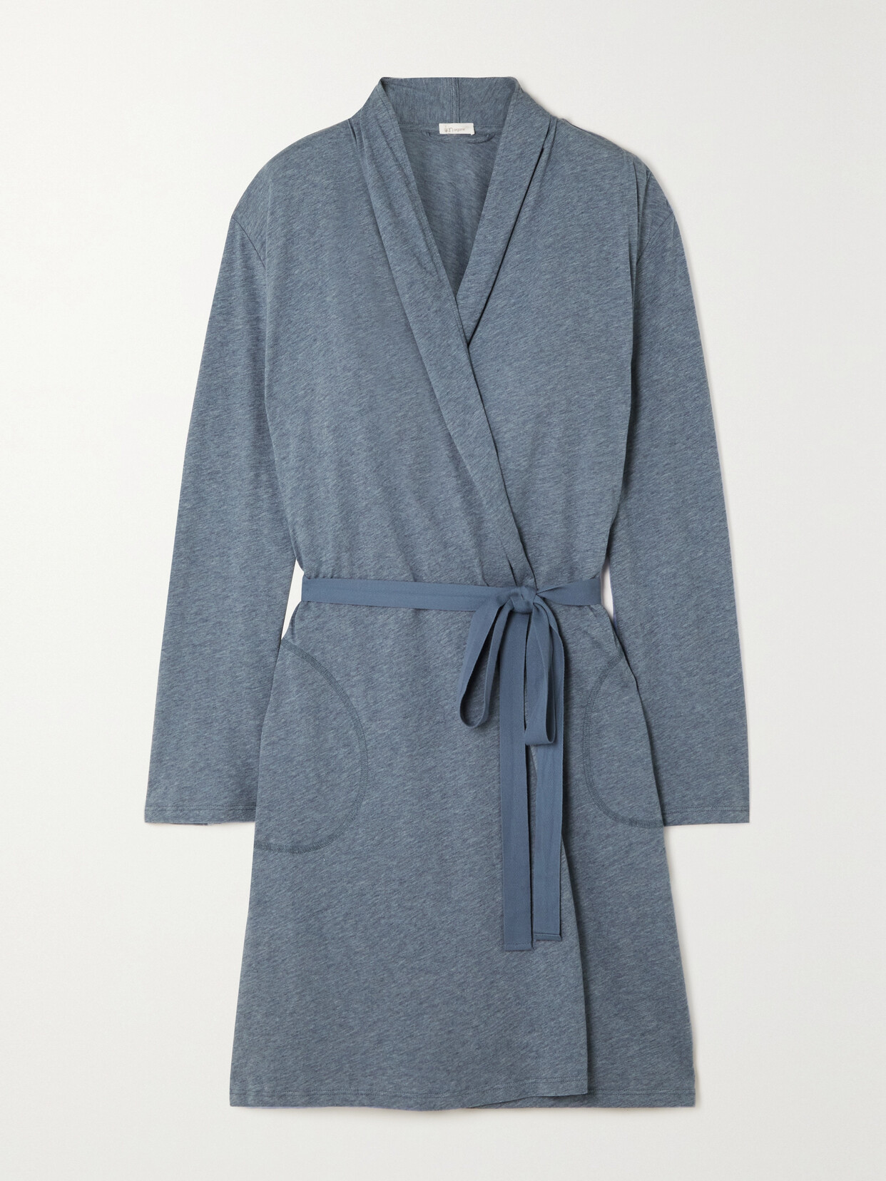 Skin - + Net Sustain Colleen Organic Pima Cotton-jersey Robe - Blue