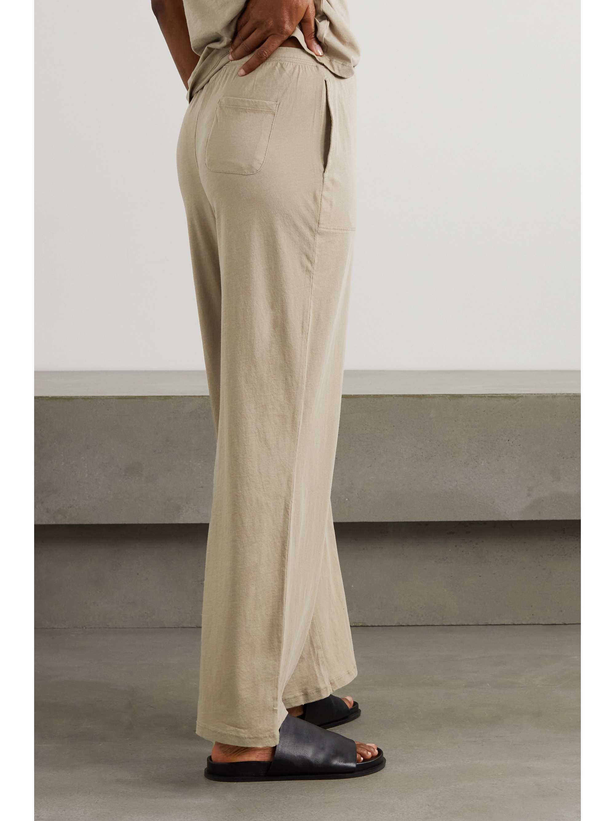 SKIN + NET SUSTAIN Christine organic Pima cotton-jersey pants