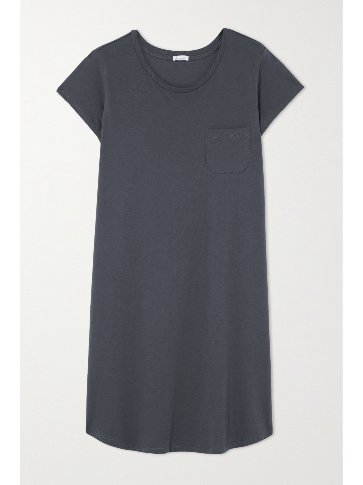 Skin + Net Sustain Carissa Organic Pima Cotton-jersey Nightdress In Gray