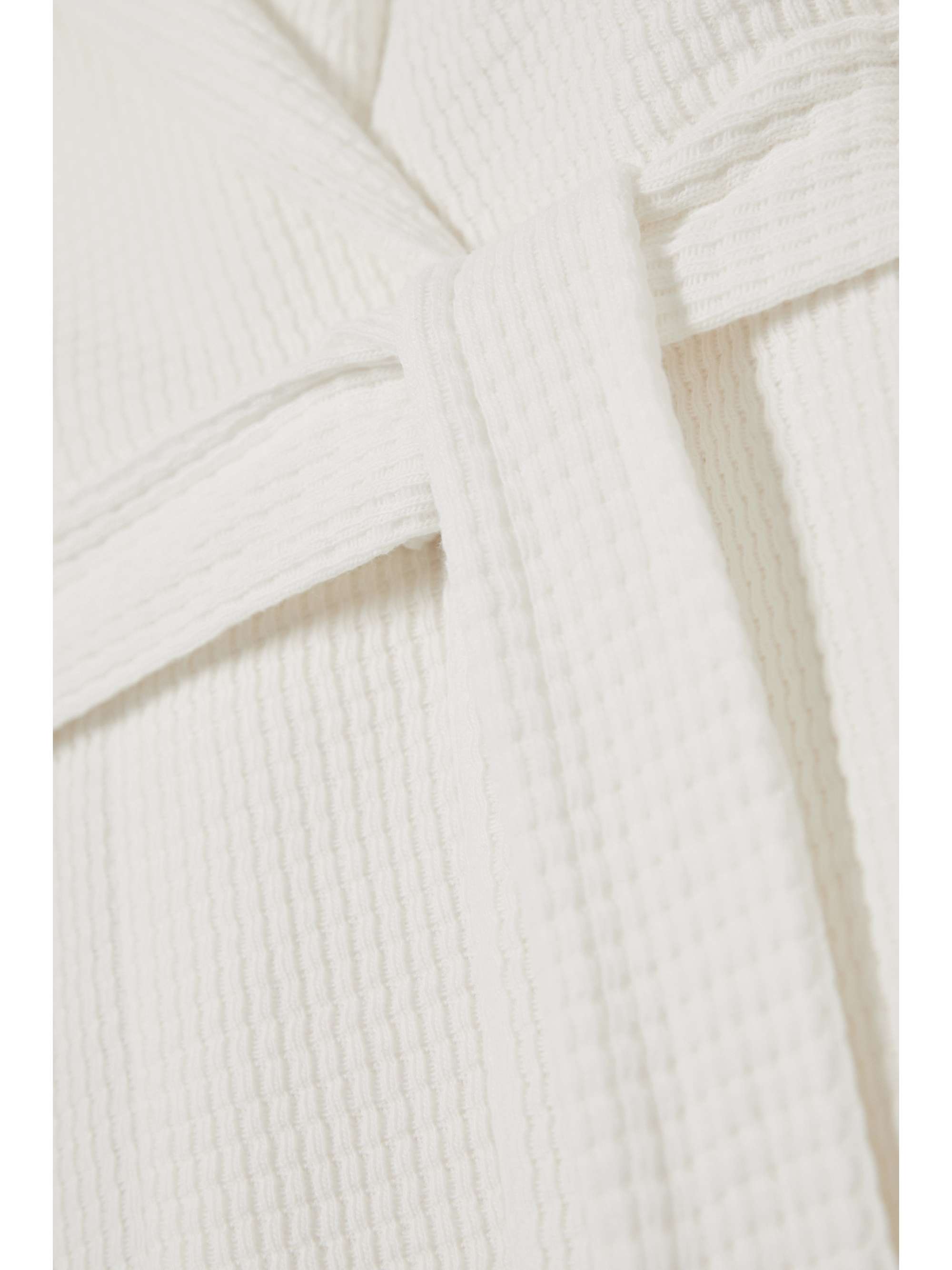 SKIN Skylar belted waffle-knit organic cotton robe