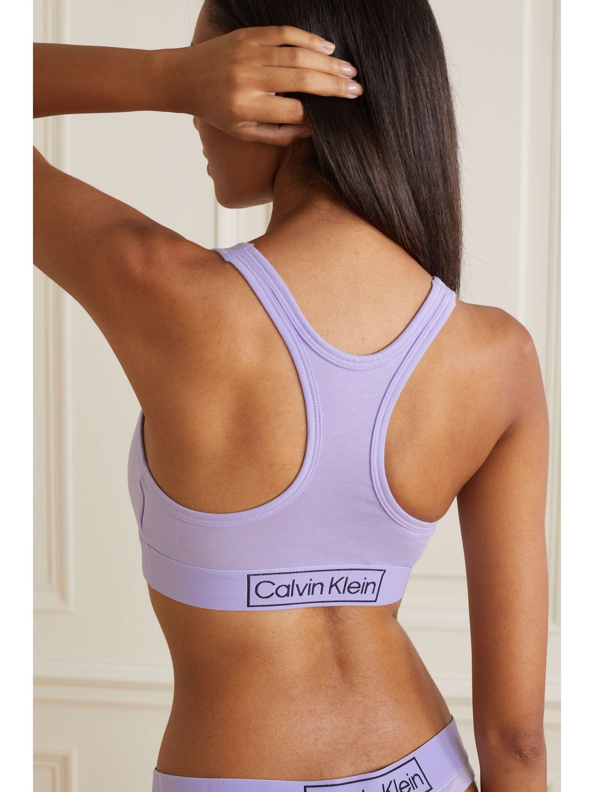 CALVIN KLEIN UNDERWEAR Reimagined Heritage stretch-cotton jersey soft-cup bra