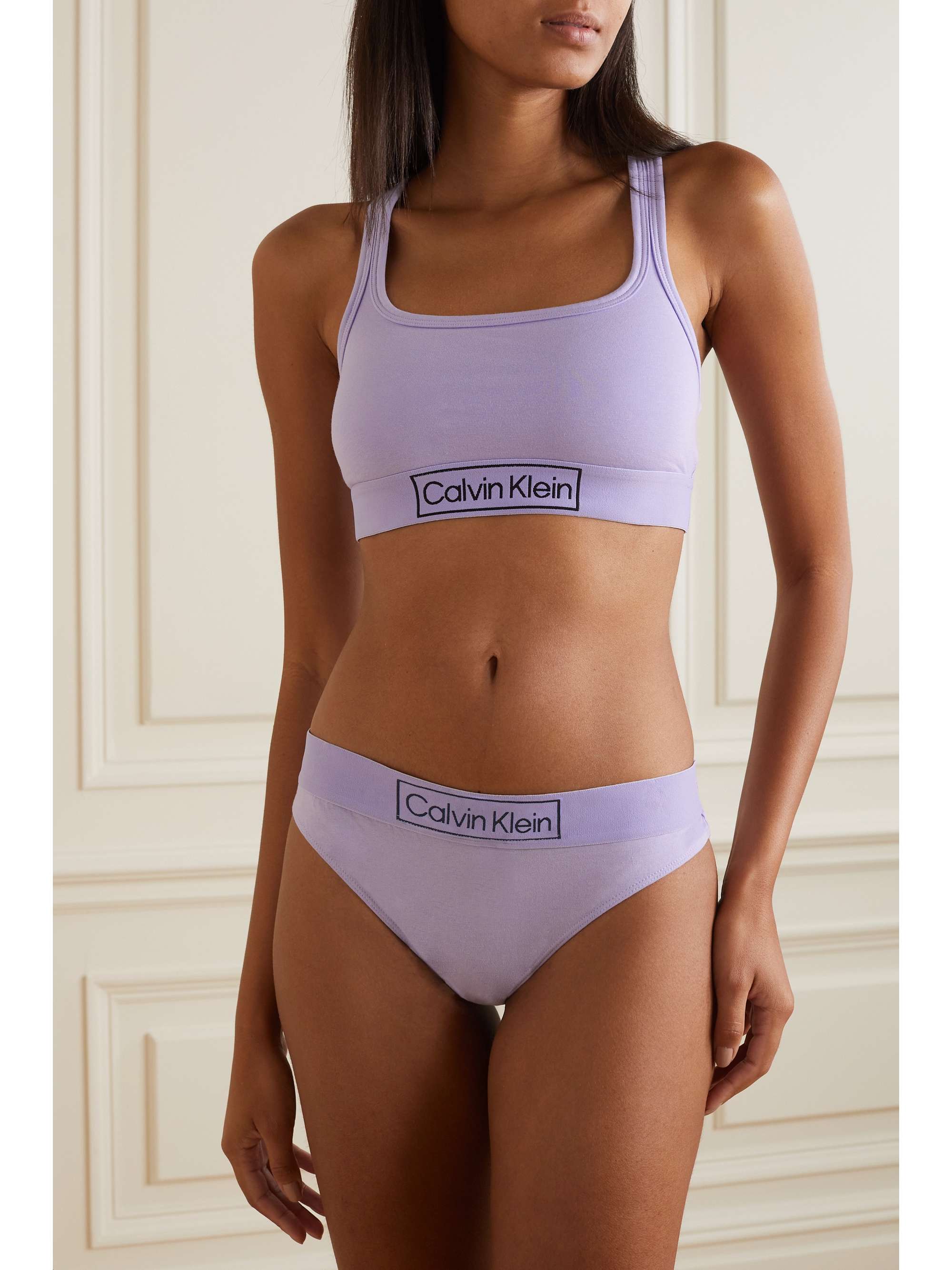 CALVIN KLEIN UNDERWEAR Reimagined Heritage stretch-cotton jersey soft-cup bra