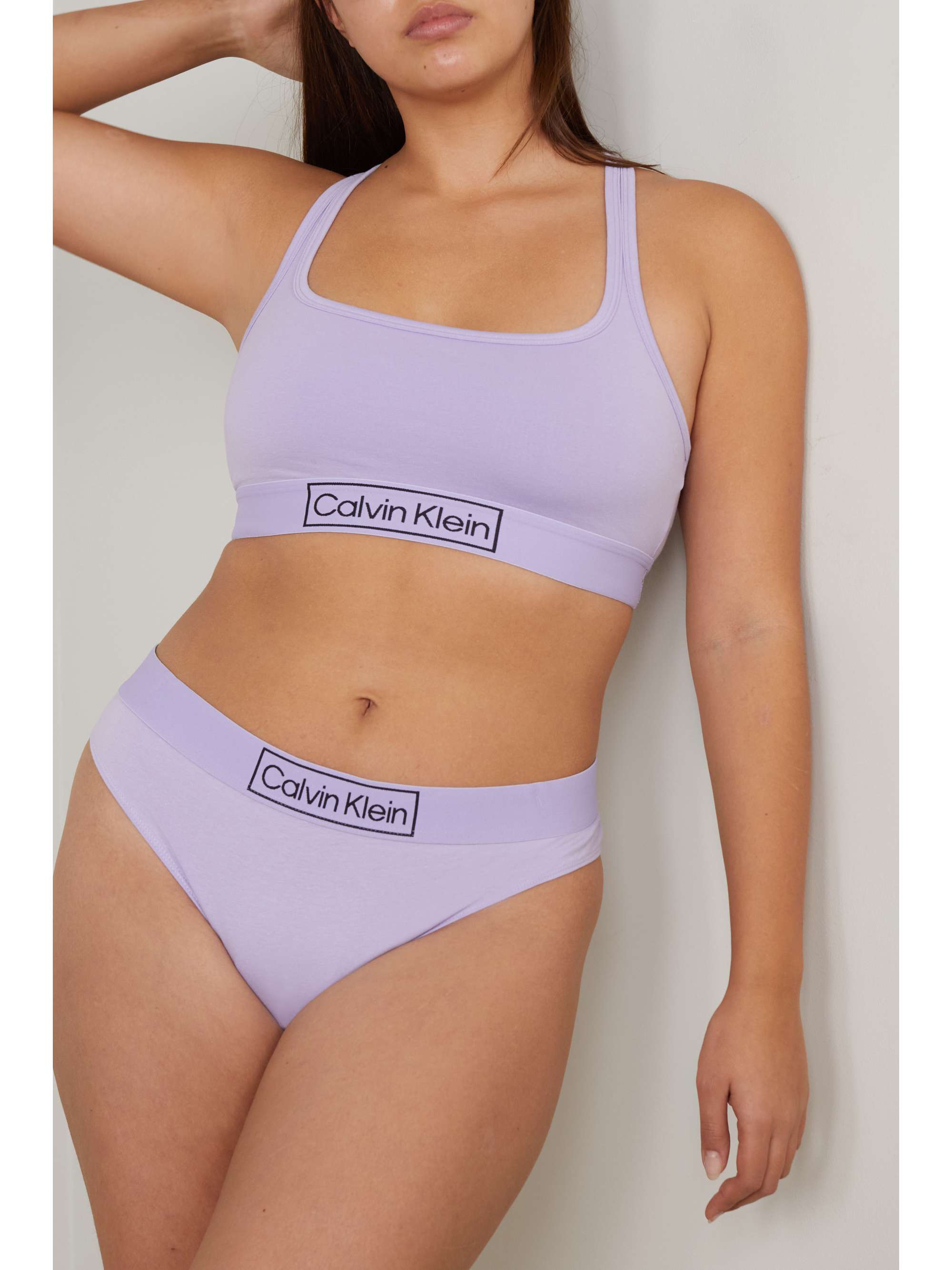 CALVIN KLEIN UNDERWEAR Reimagined Heritage stretch-cotton jersey soft-cup bra